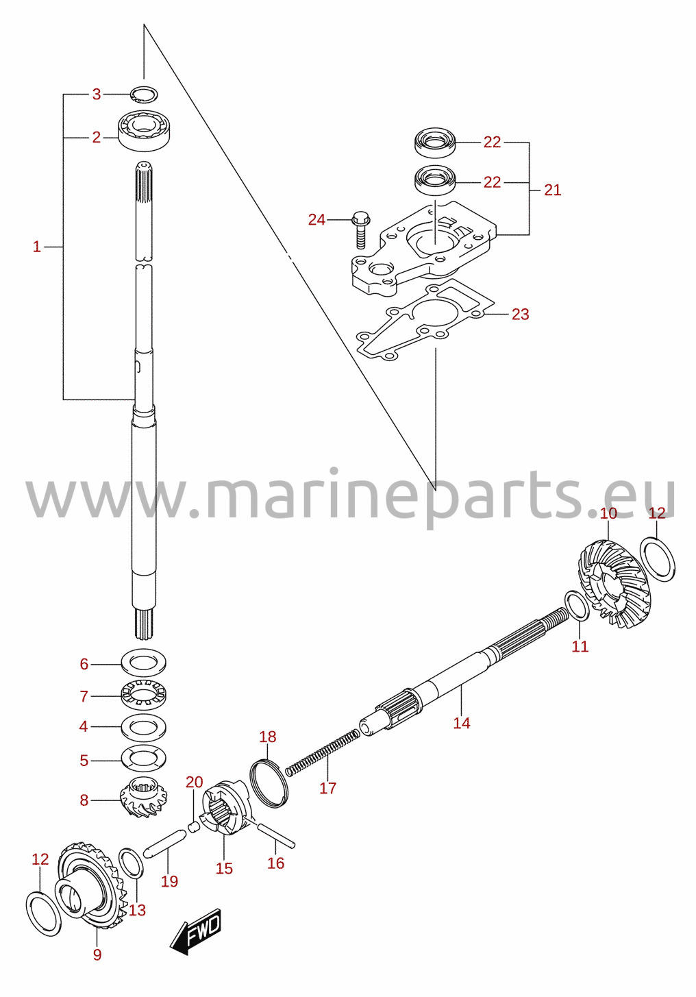 Transmission (DF15A, DF15AR, DF20A, DF20AR, DF9.9B, DF9.9BR)