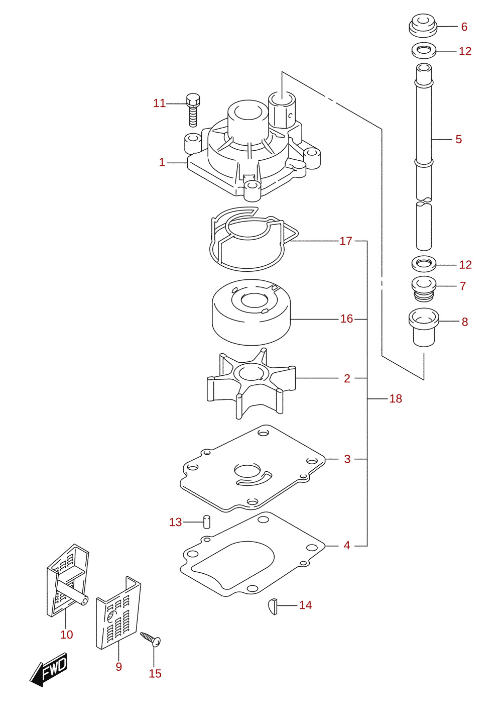 Water pump (DF90ATH)