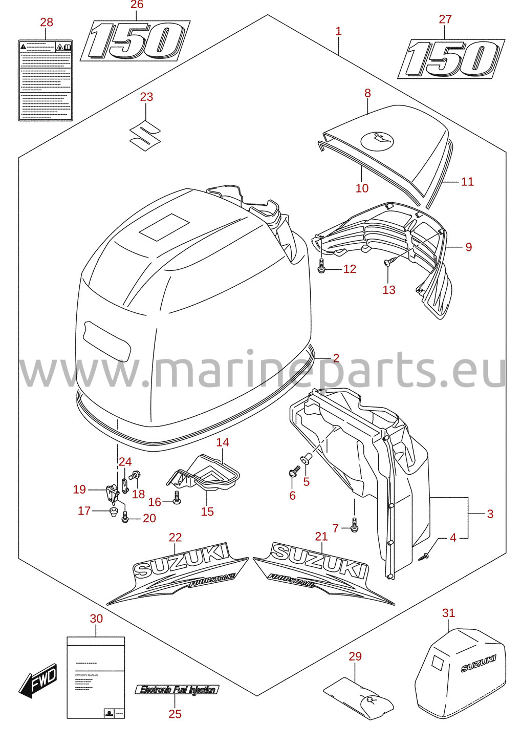 Motorhaube (DF150) 2/4
