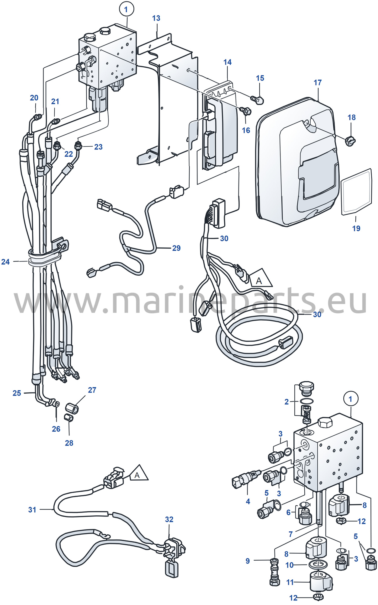 Sterndrive joystick system. SNA164230-