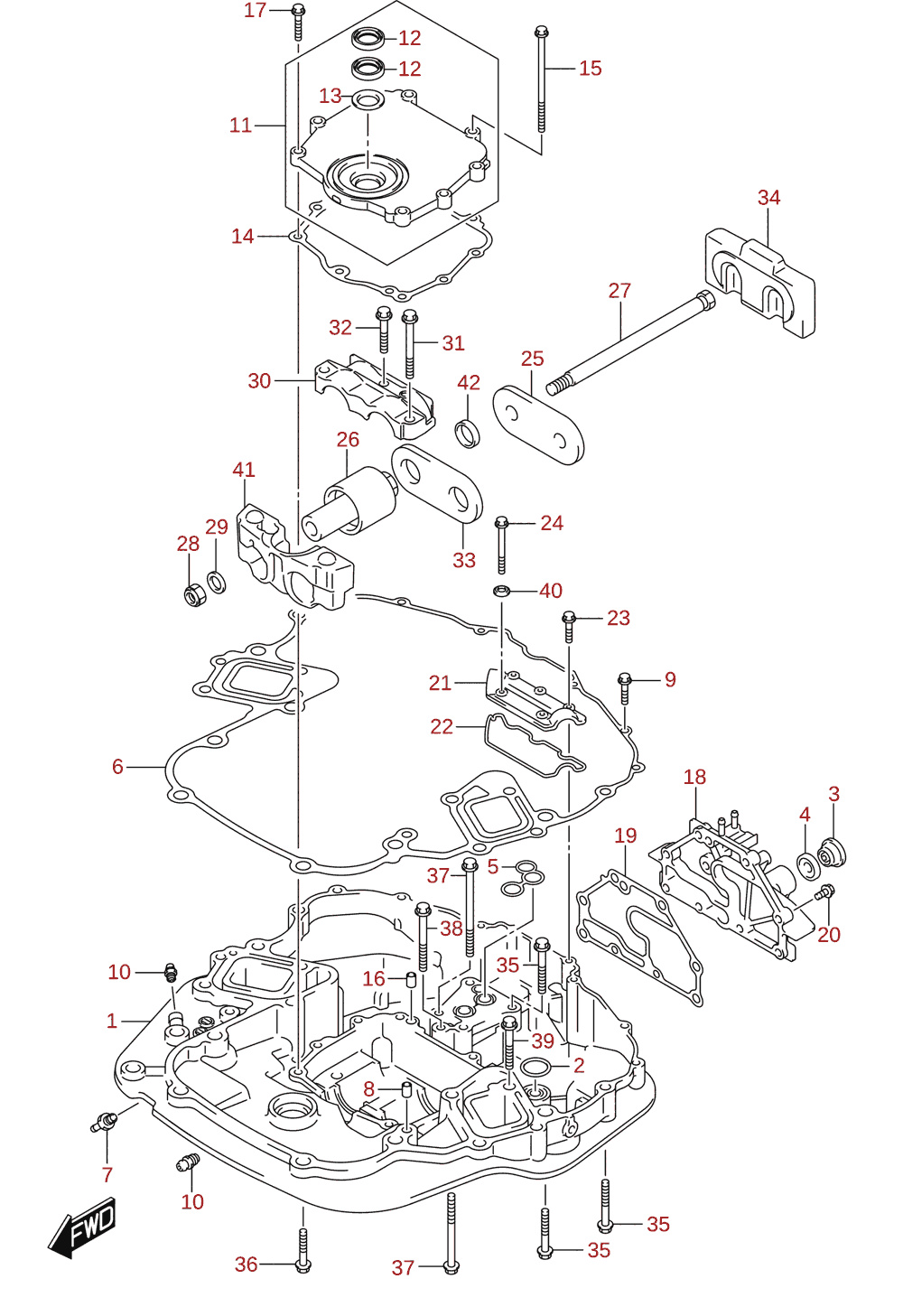 Support moteur (DF250ATSS)