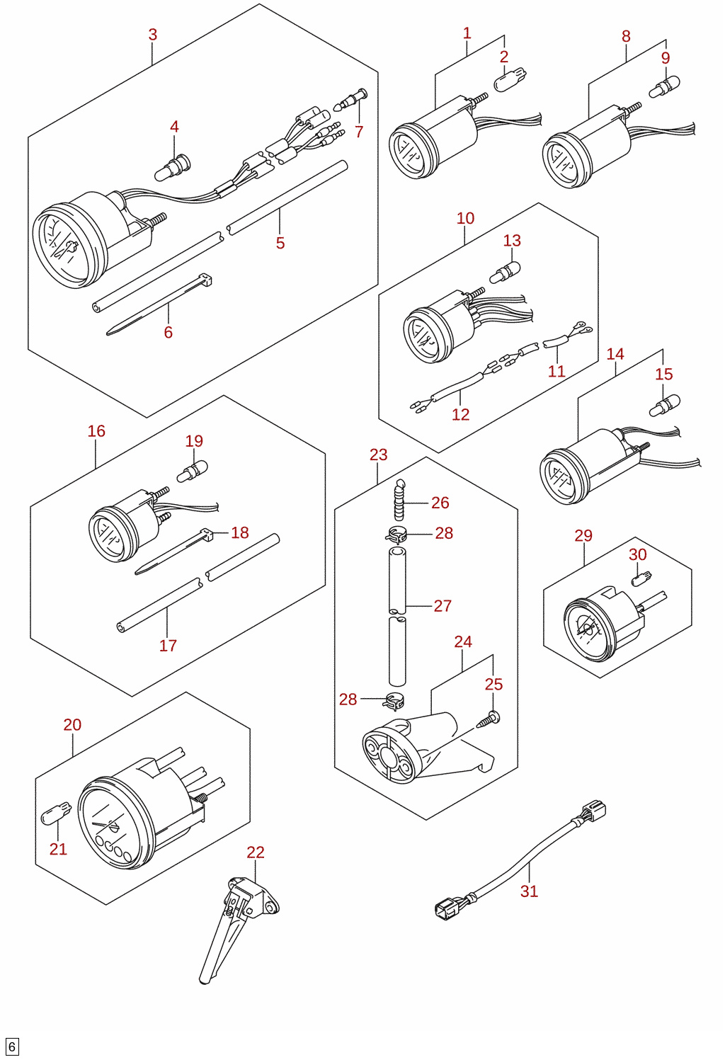 Näidik (DF100B, DF70A, DF80A, DF90A) (lisavarustus)
