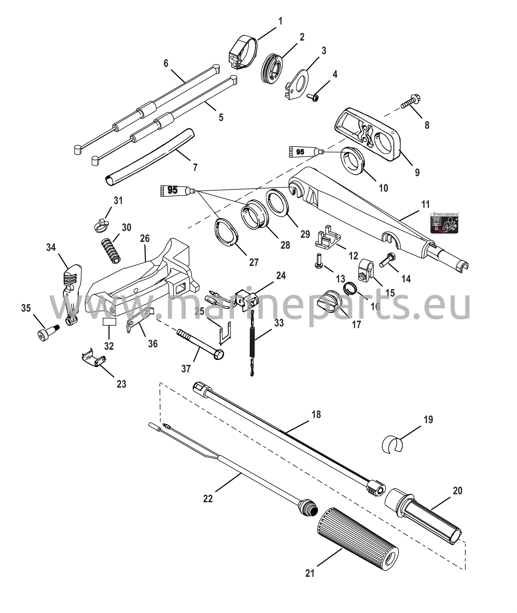 Ohjaustangon kahvasarja (Jet 35/40)
