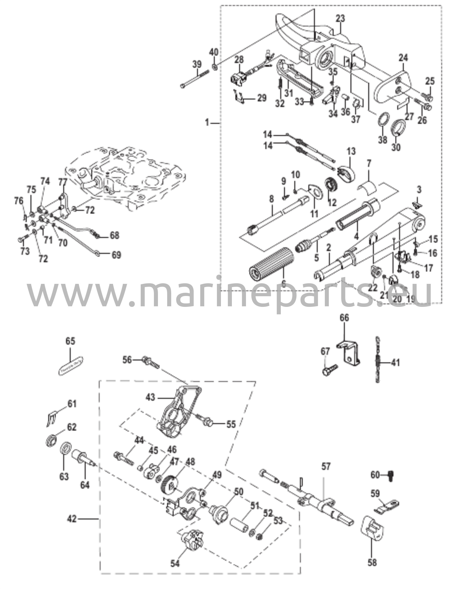 Tillerin kahvan muuntosarja 25-30 hv manuaalinen - 8M0051061