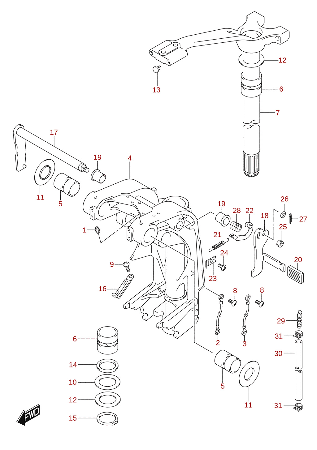 Swivel bracket (DF100AT)
