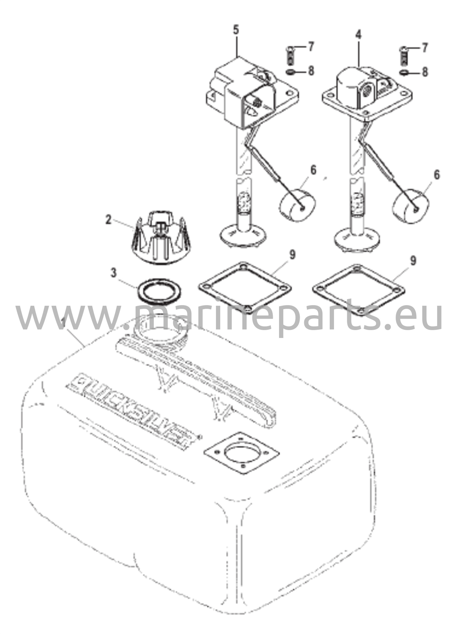 Polttoainesäiliön kokoonpano (6,6 gallonaa)