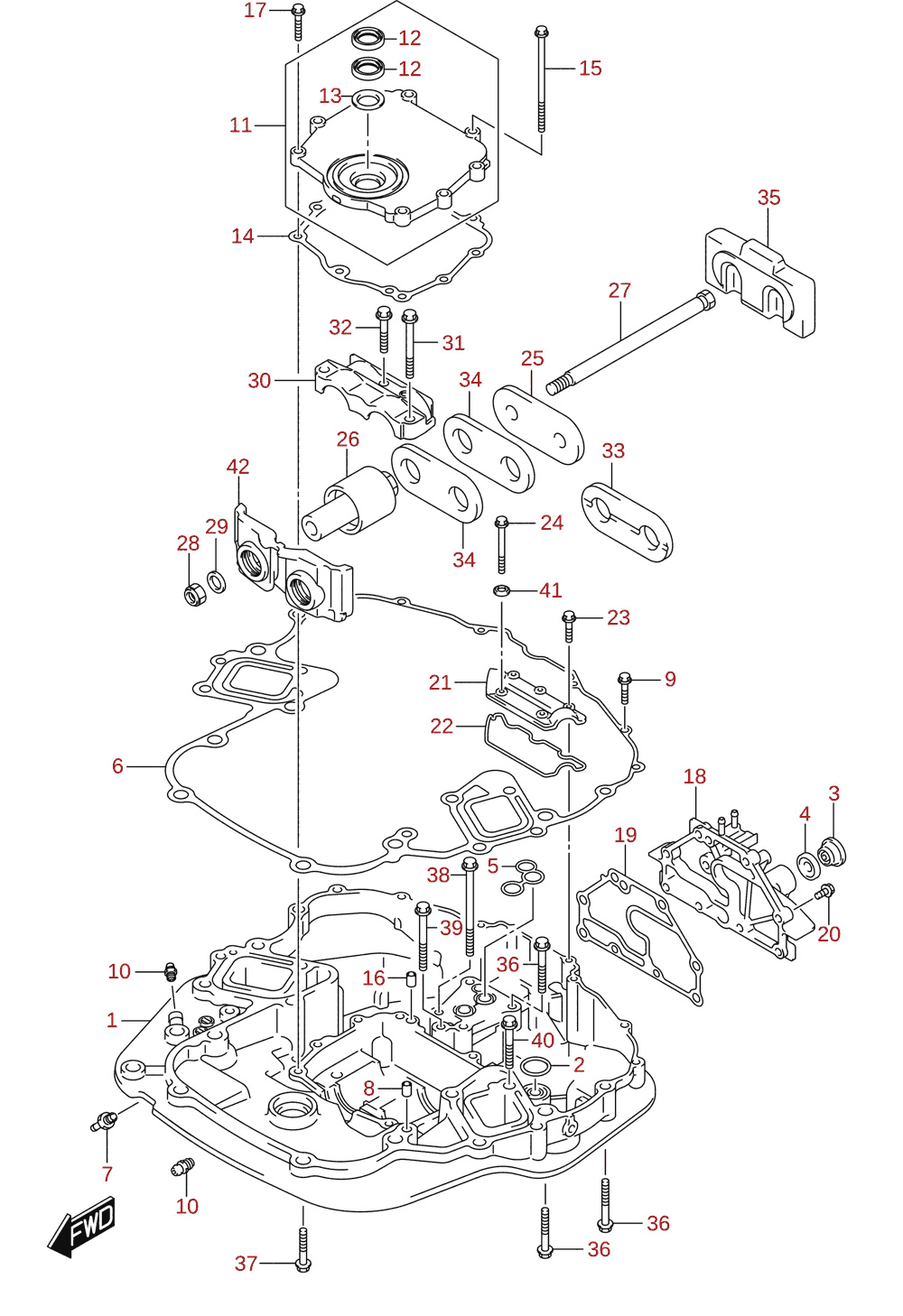 Motorhalter (DF250A, DF300A)