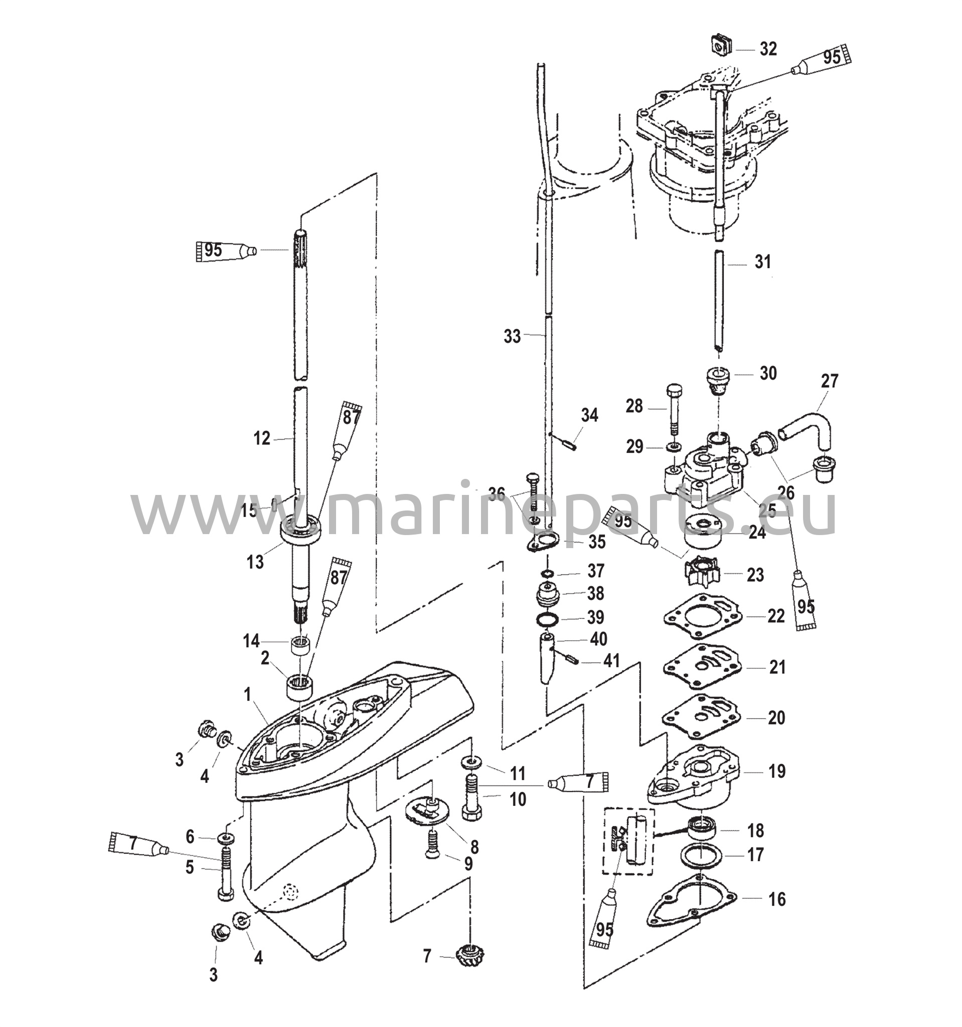 Vaihteiston kotelo vetoakseli