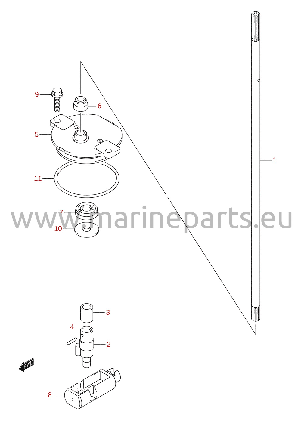 Clutch rod