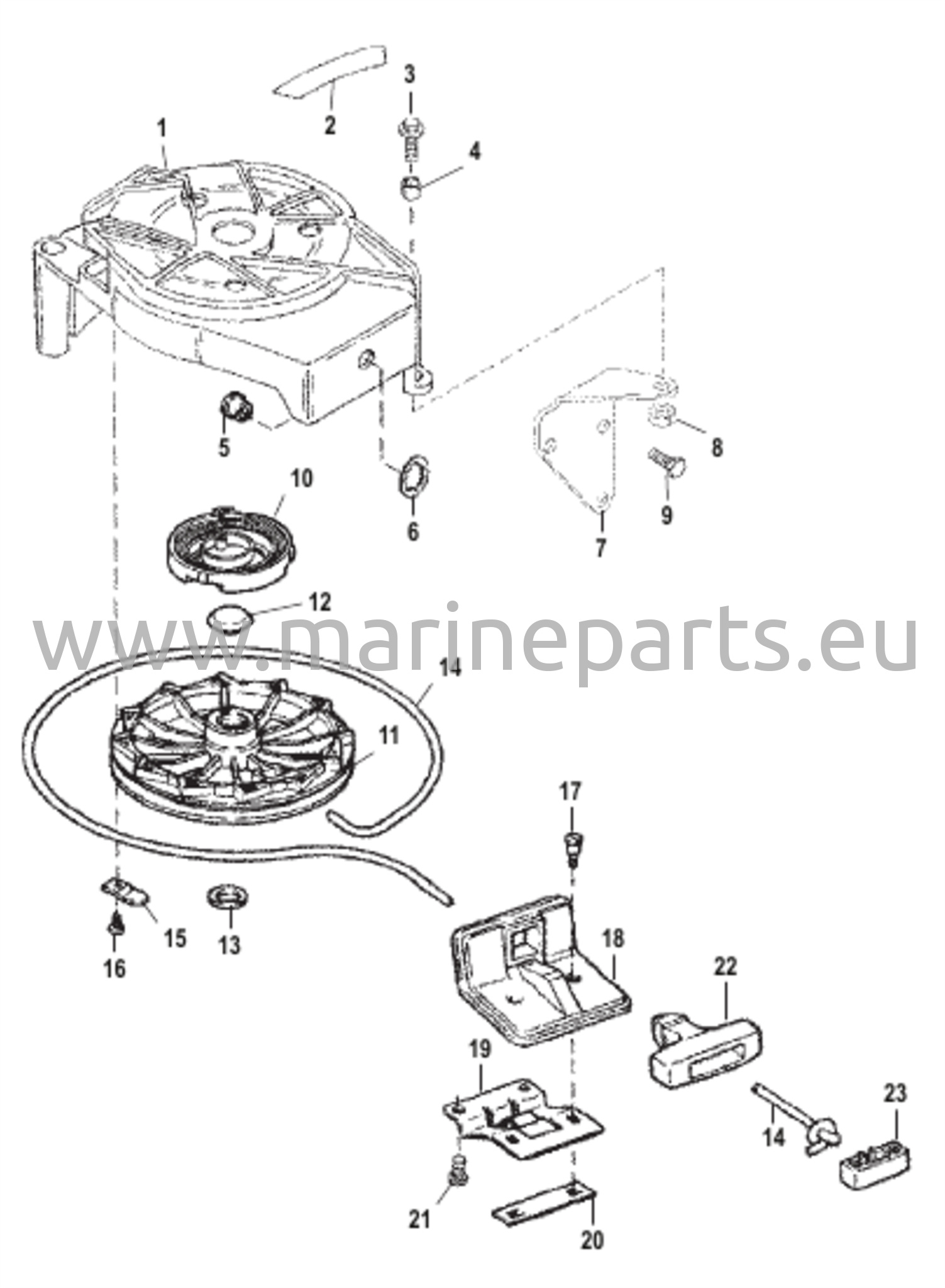 Käynnistimen kelan palautusosat