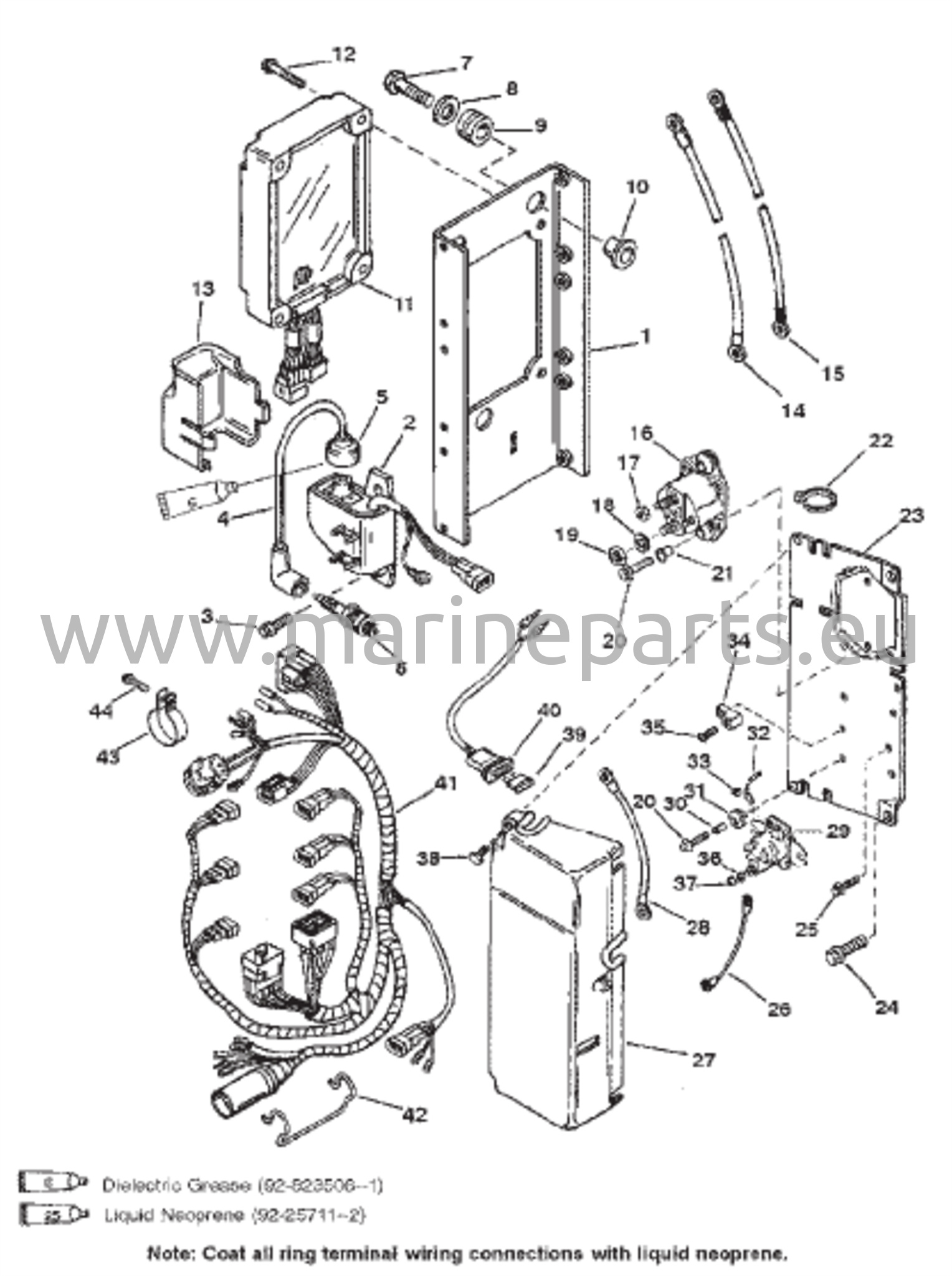 Sähköinen (S/N 0G129221 ja alemmat – Ei SeaPro / Marathon)
