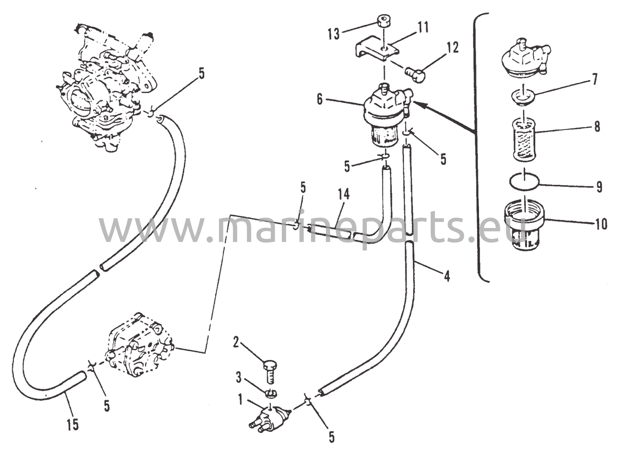 Polttoaineputket ja suodatin