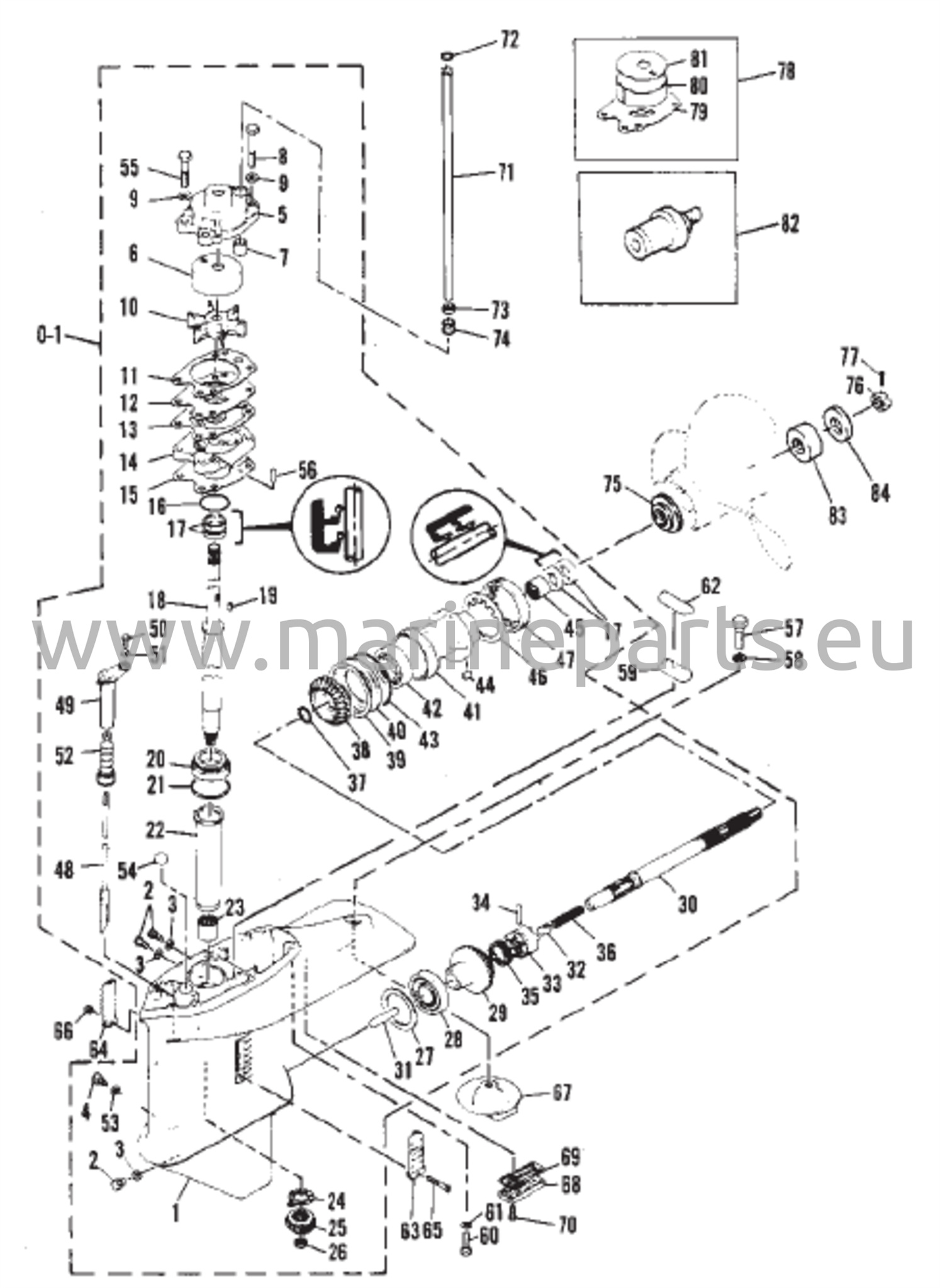 Vaihteiston kotelon kokoonpano