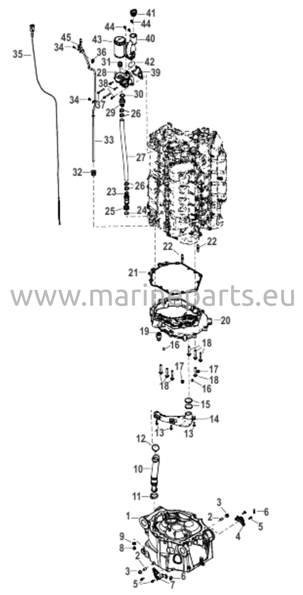 Öljypohja ja öljynsuodattimen kokoonpano