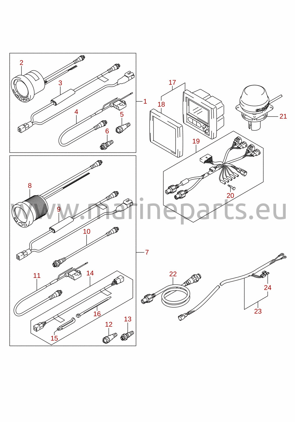 Instrument (1) (DF25AT, DF30AT) (tillval)