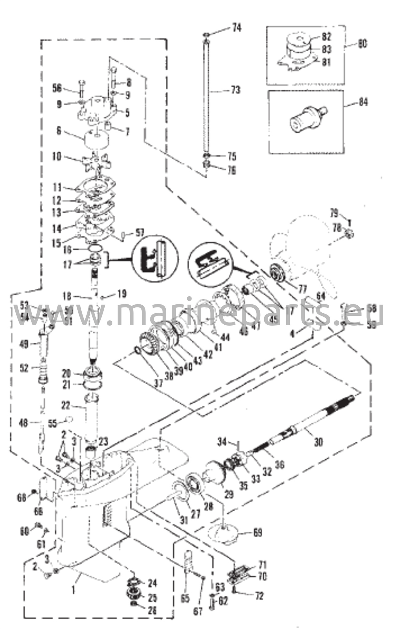 Vaihteiston kotelon kokoonpano