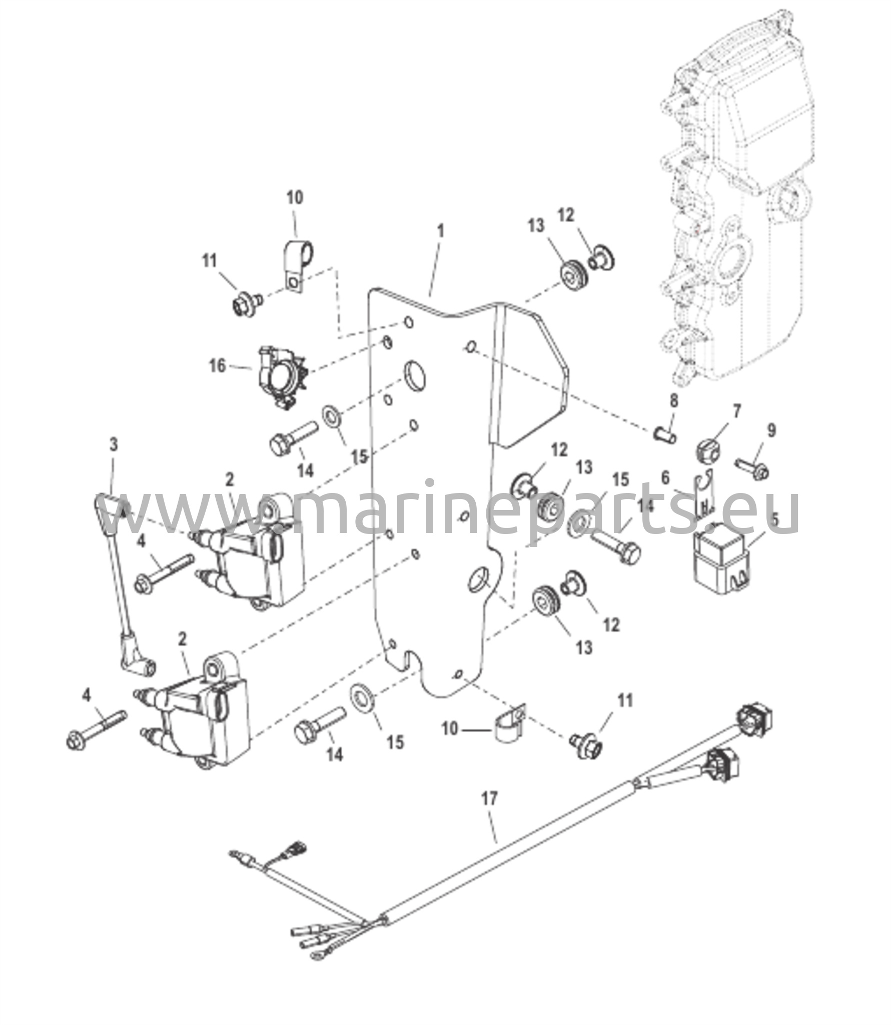 Montering av tändspole