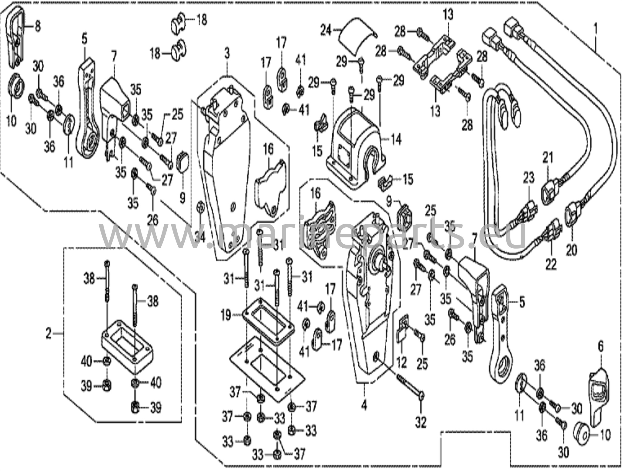 Fjärrkontroll (topmonterad dubbeltyp) (vänster)