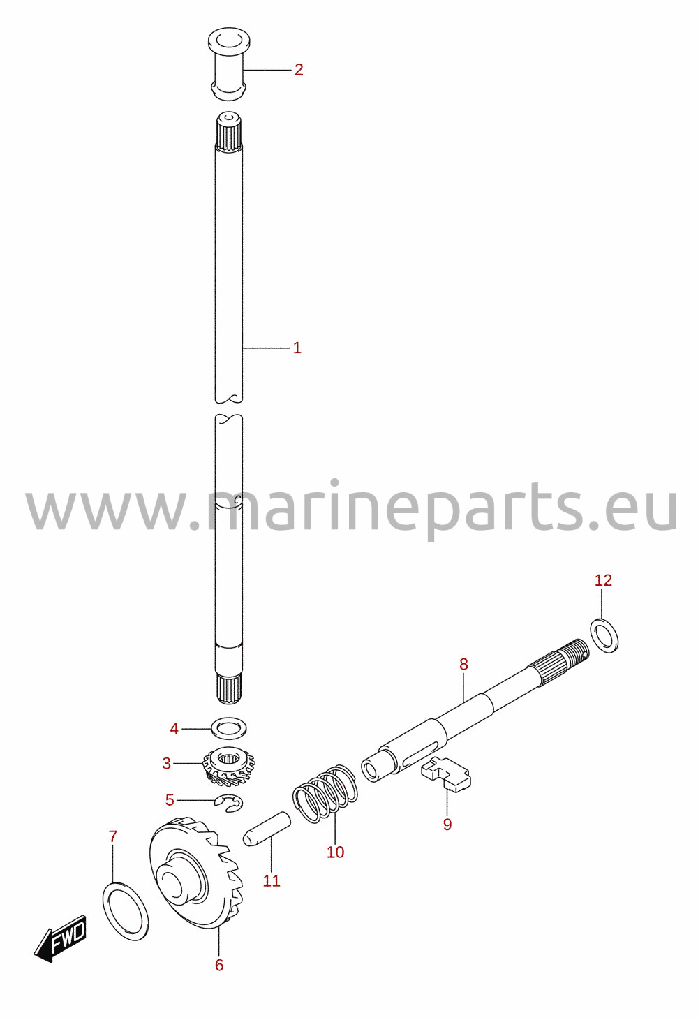 Drive shaft (S-transom)