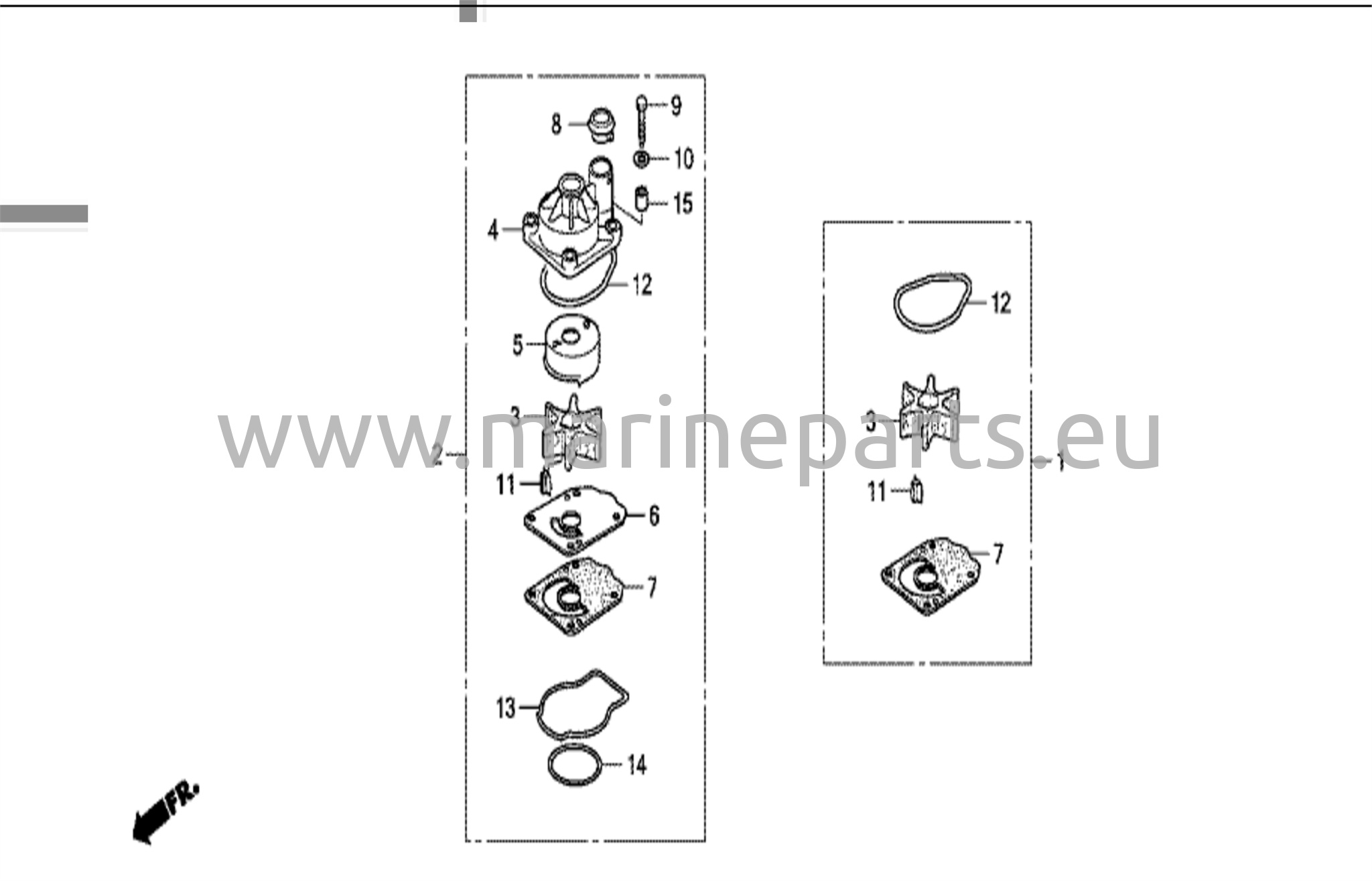 Veepumba rootori komplekt