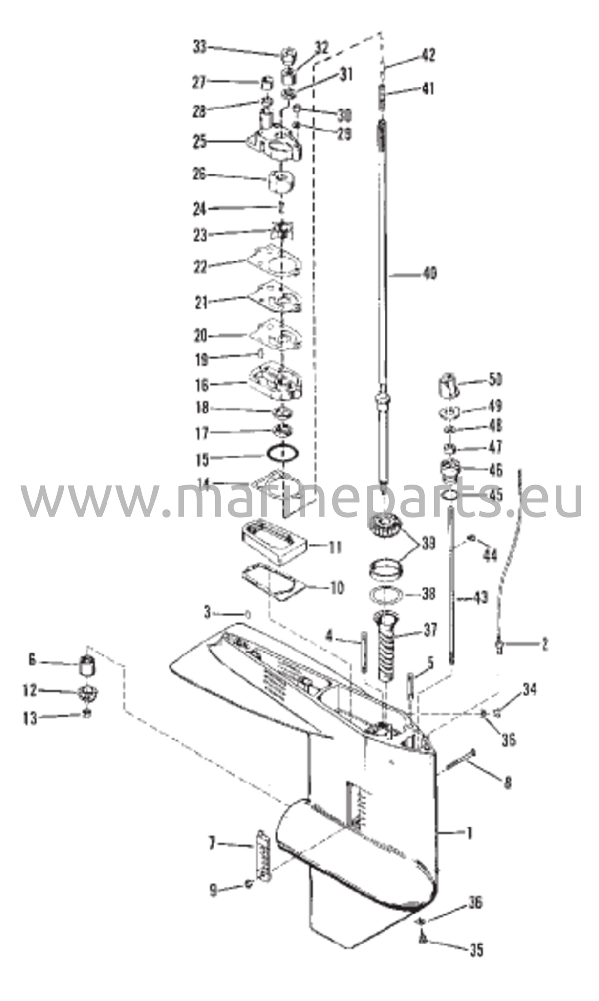 Vaihteiston kotelo (voimansiirtoakseli)
