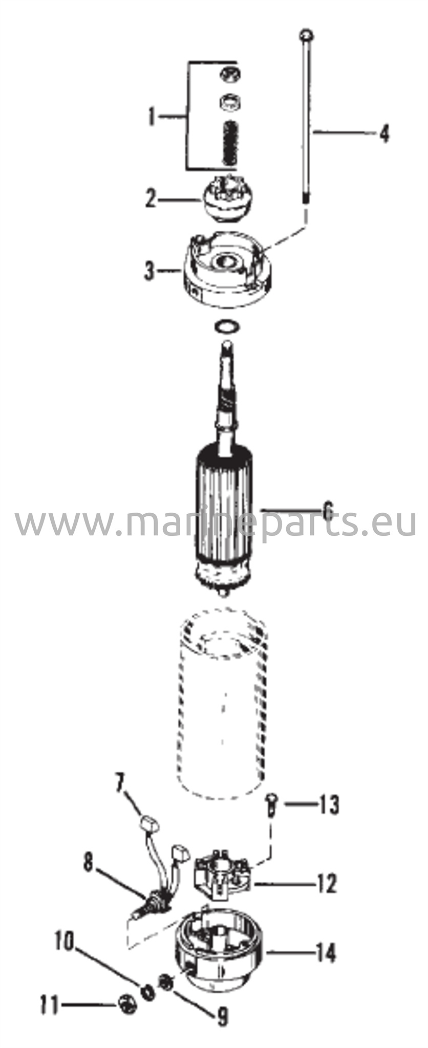 Käynnistinmoottorin kokoonpano