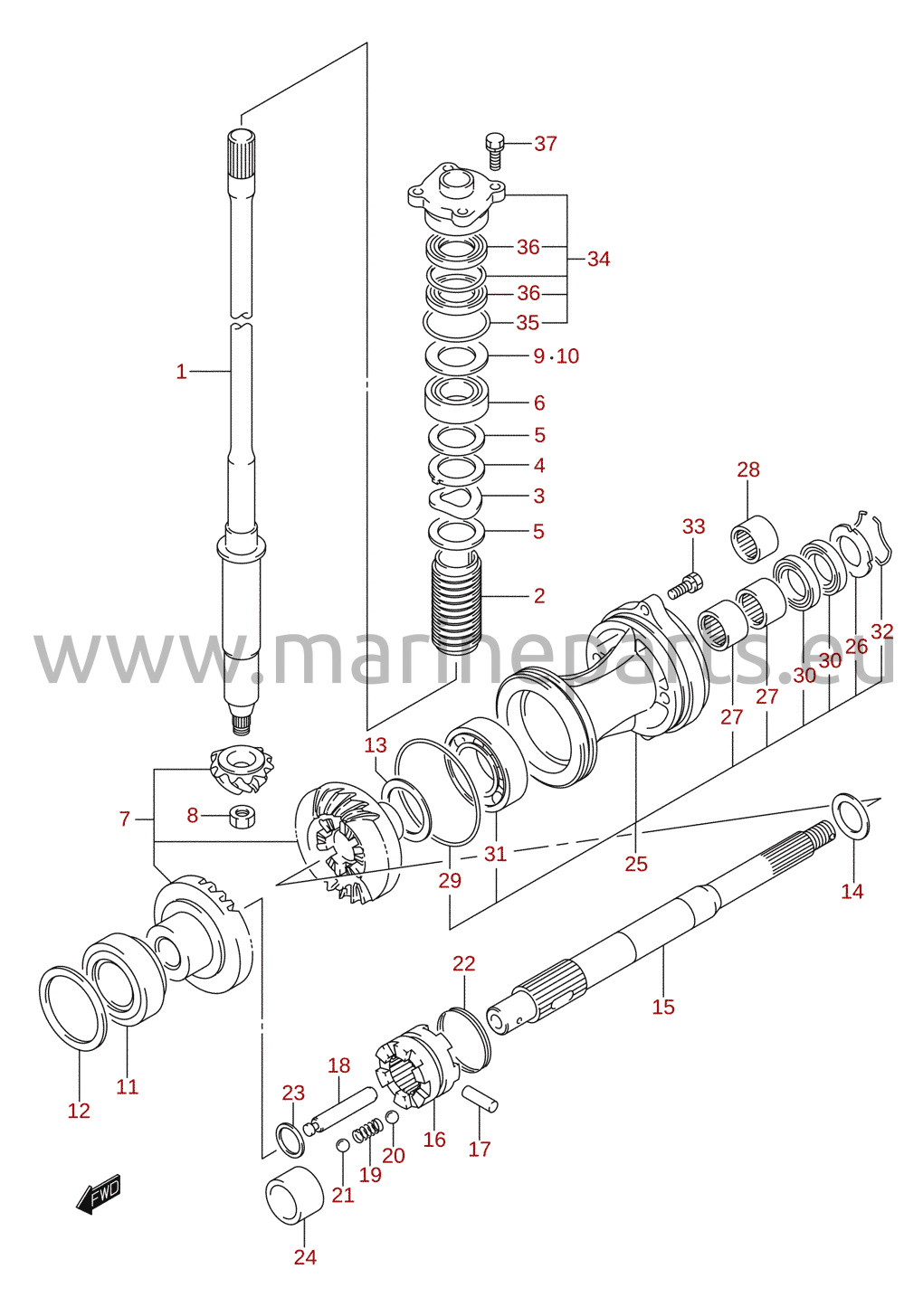 Transmission (DF100T, DF115T, DF115WT, DF90T)