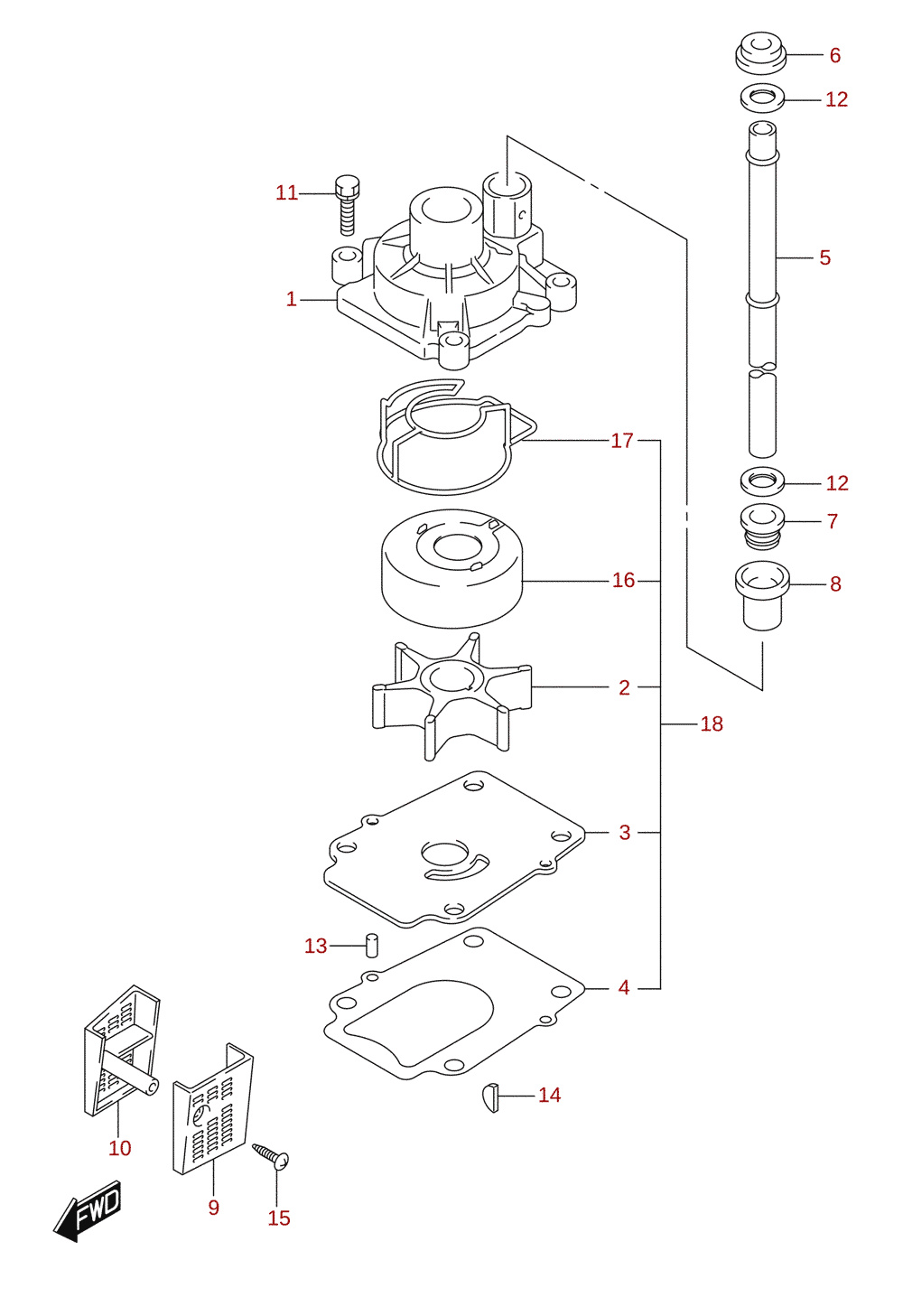 Water pump (DF90A)
