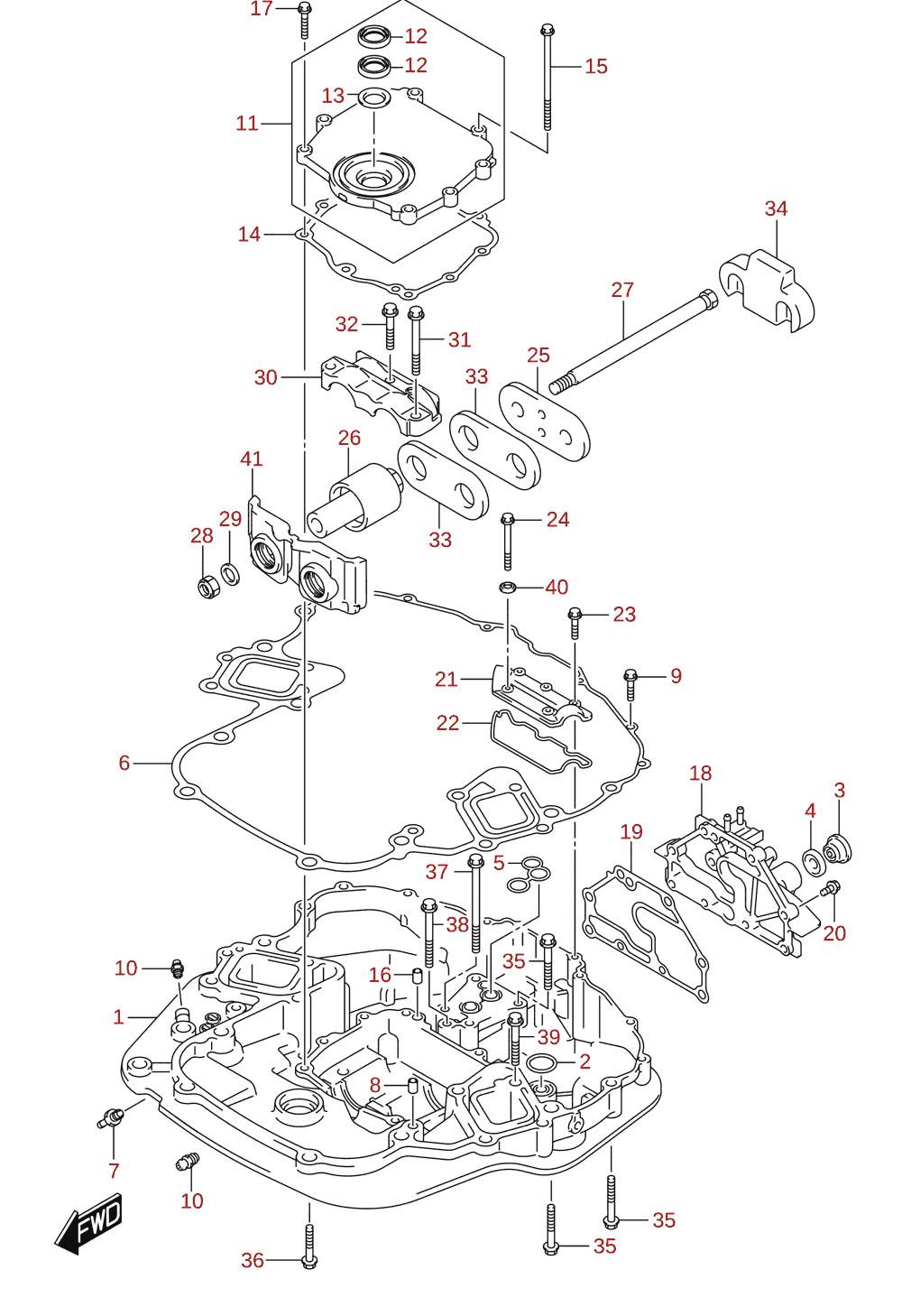 Engine holder (DF200Z, DF225T, DF225Z, DF250T, DF250Z)