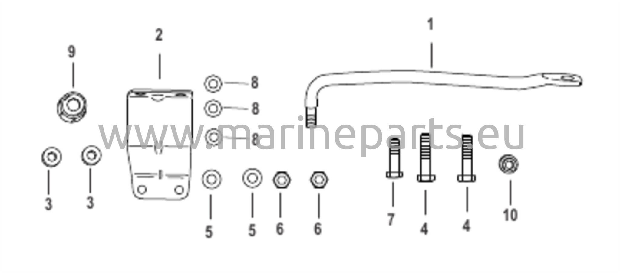 Styrstagfäste Kit 17024A03