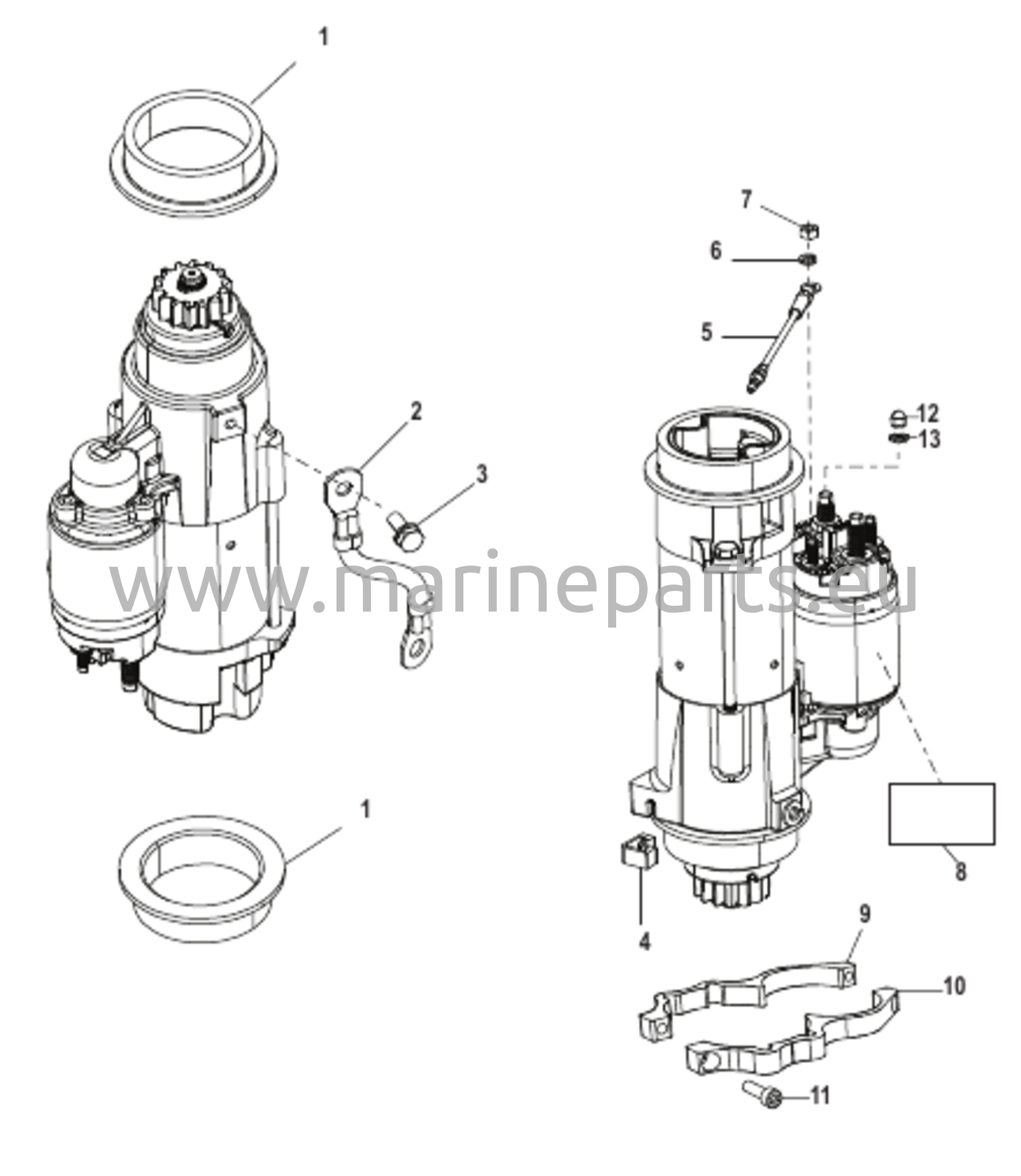 Sähkömoottori 1B759587 ja sitä alemmat
