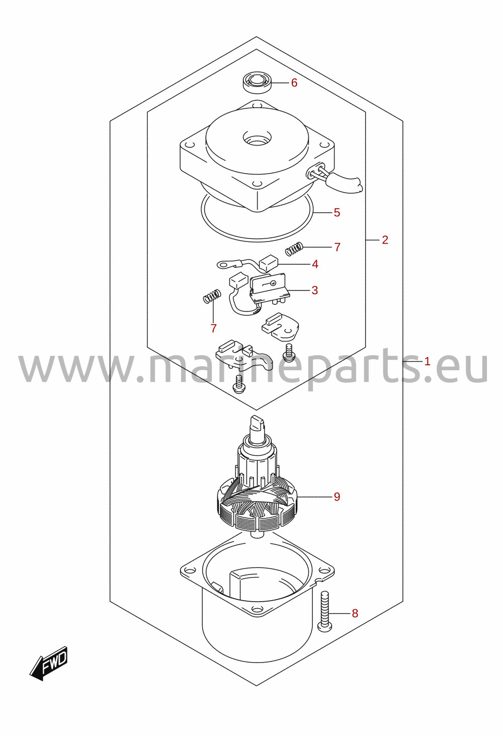 PTT-motor (DF15ATH, DF20AT, DF20ATH, DF9.9BT)