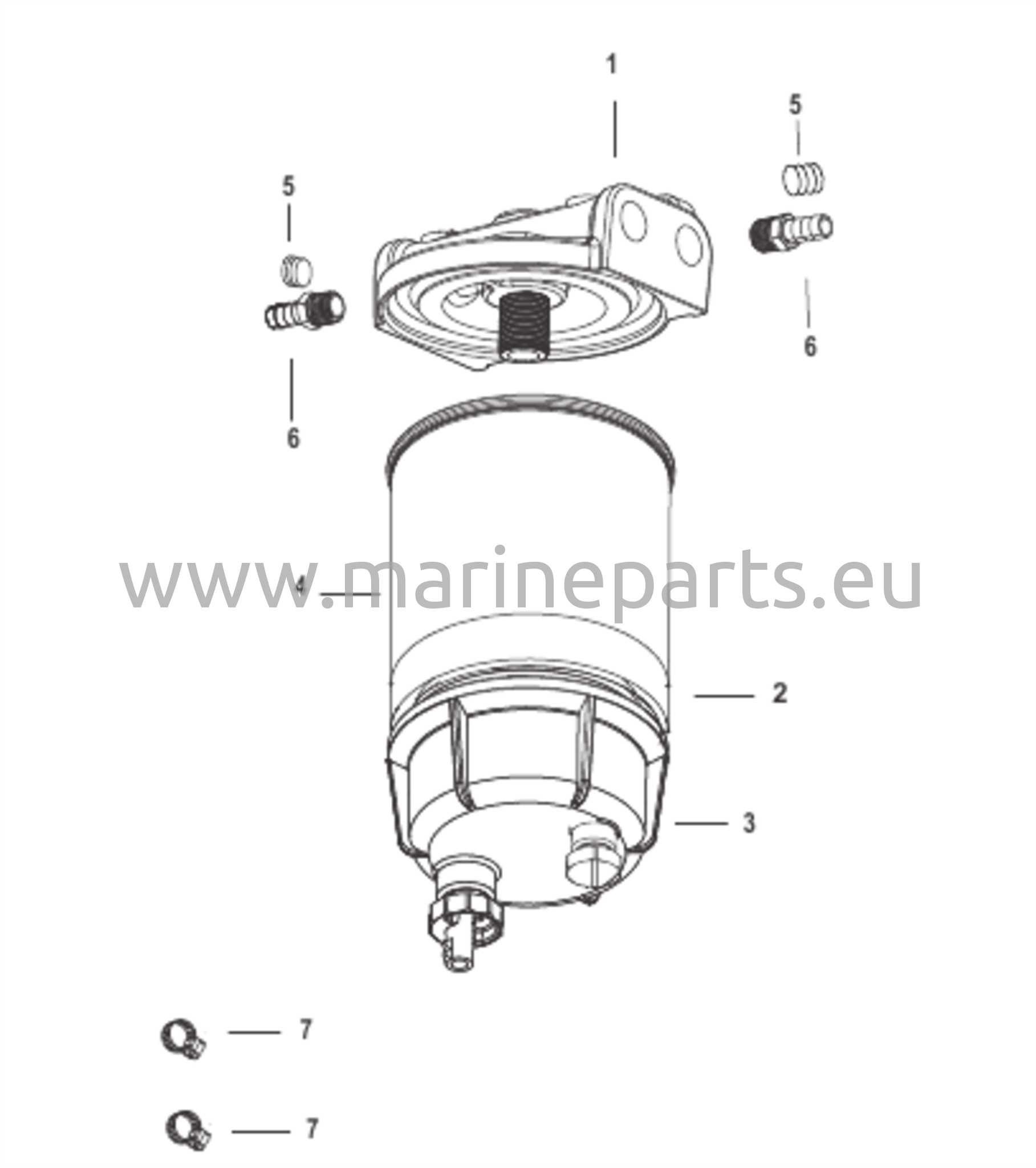 Vedenerotin Polttoainesuodatinpaketti Ilman WIF-anturia – SeaPro