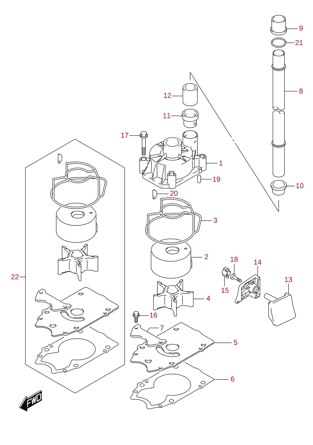 Water pump (DF250ST)