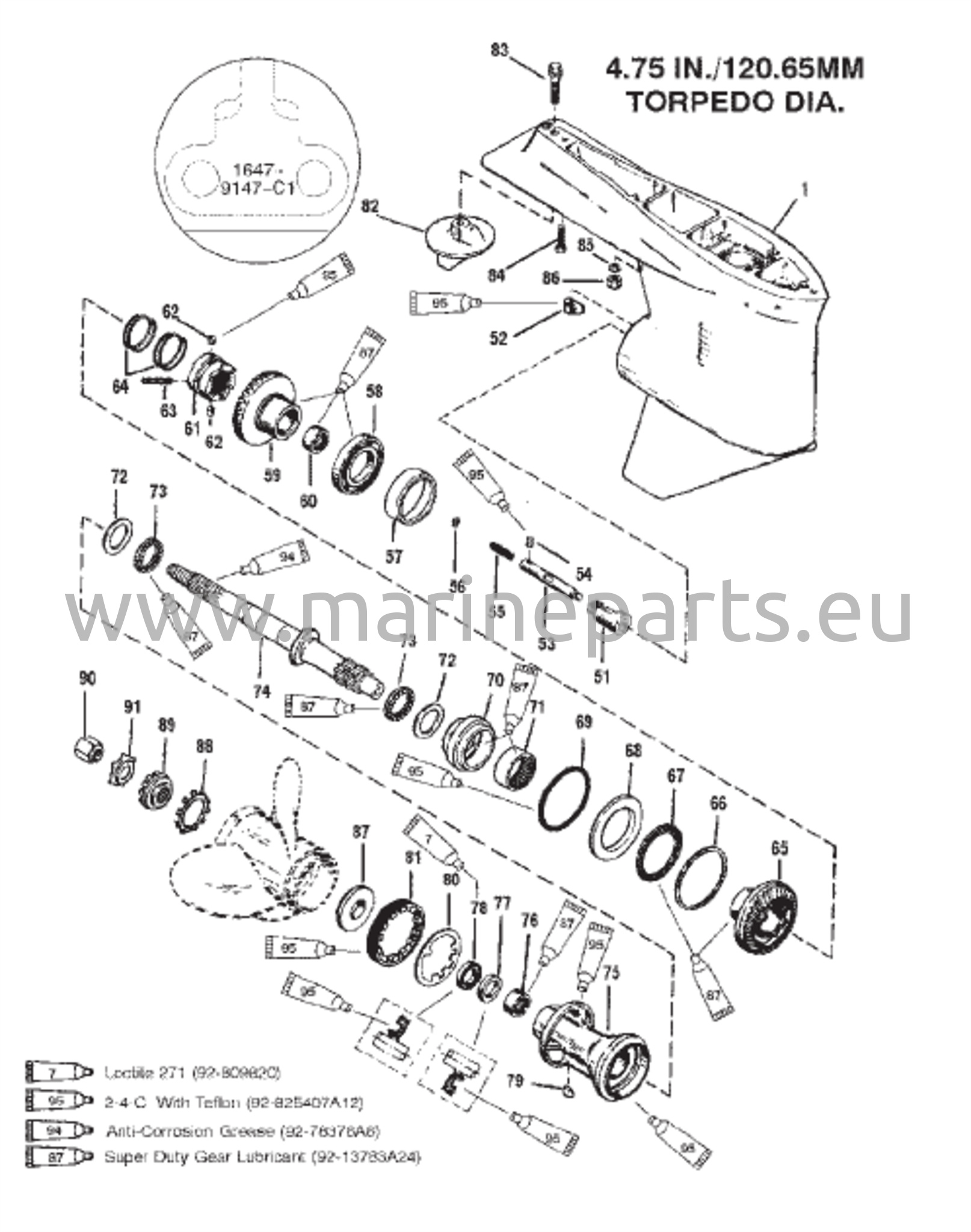 Vaihteiston kotelo (voimansiirtoakseli-vastakappale S/N-0G437999 ja sitä alemmat)