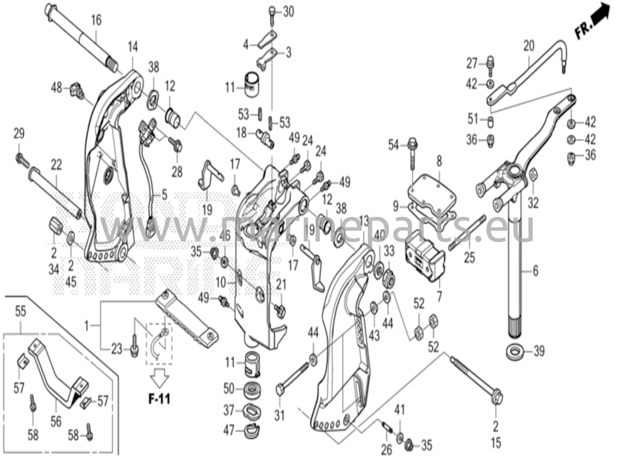 Peräpeili/tukikappale ja kääntökotelo
