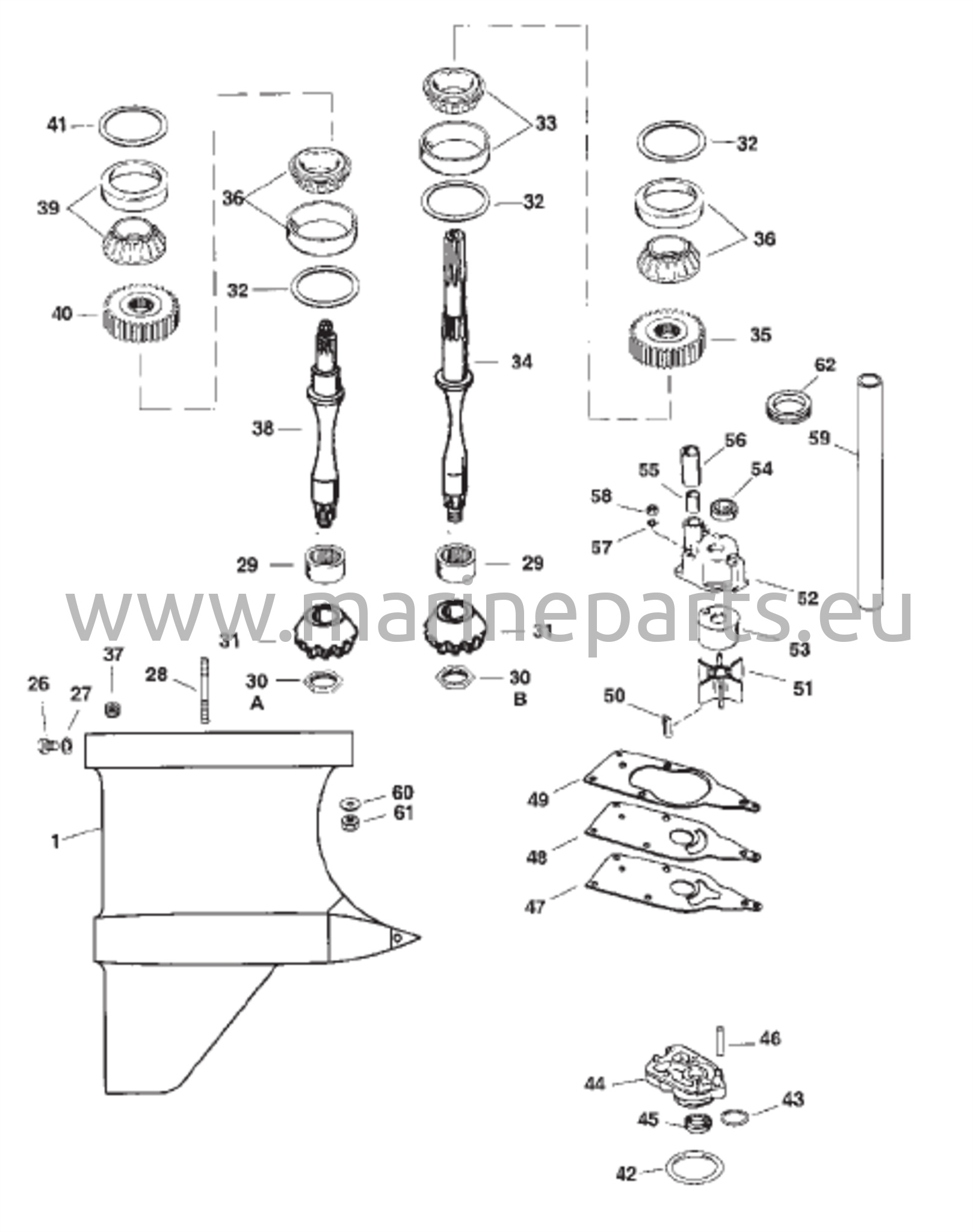 Vaihteiston kotelo (voimansiirtoakseli) (IV SSM)