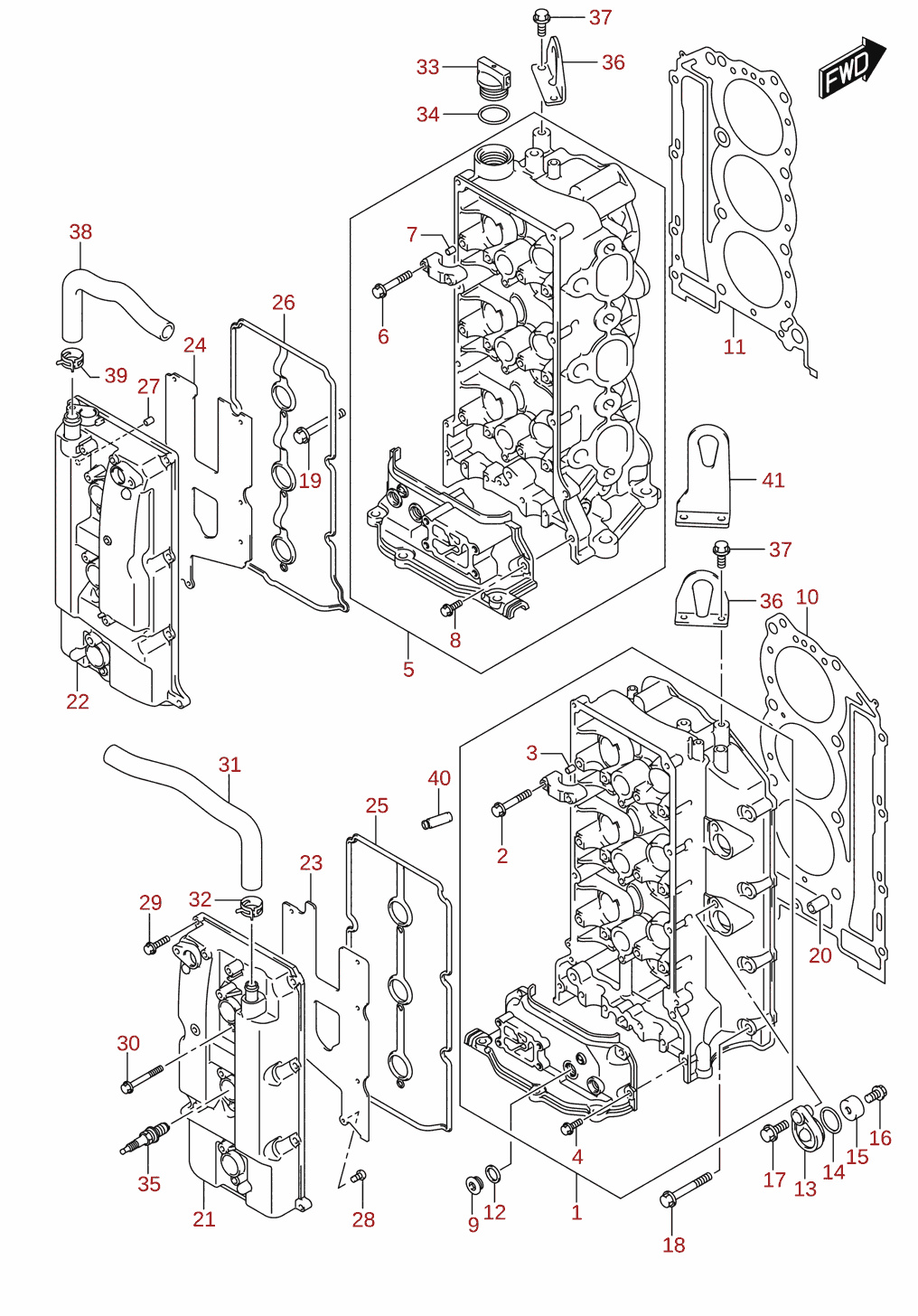 Cylinder head (DF250ST)