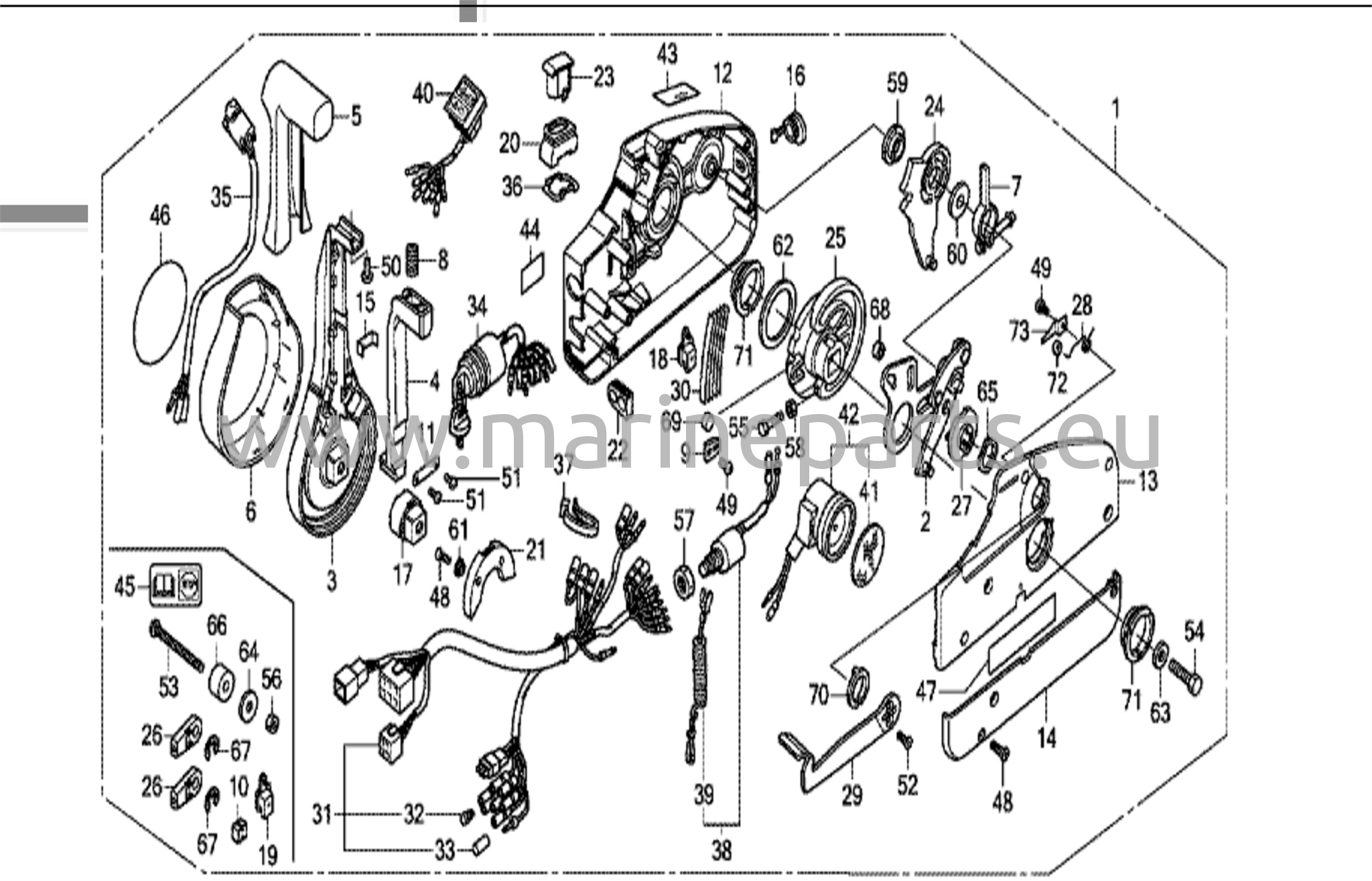 Kaugjuhtimispult (ülemine kinnitus, ühe tüüpi) (vasak)