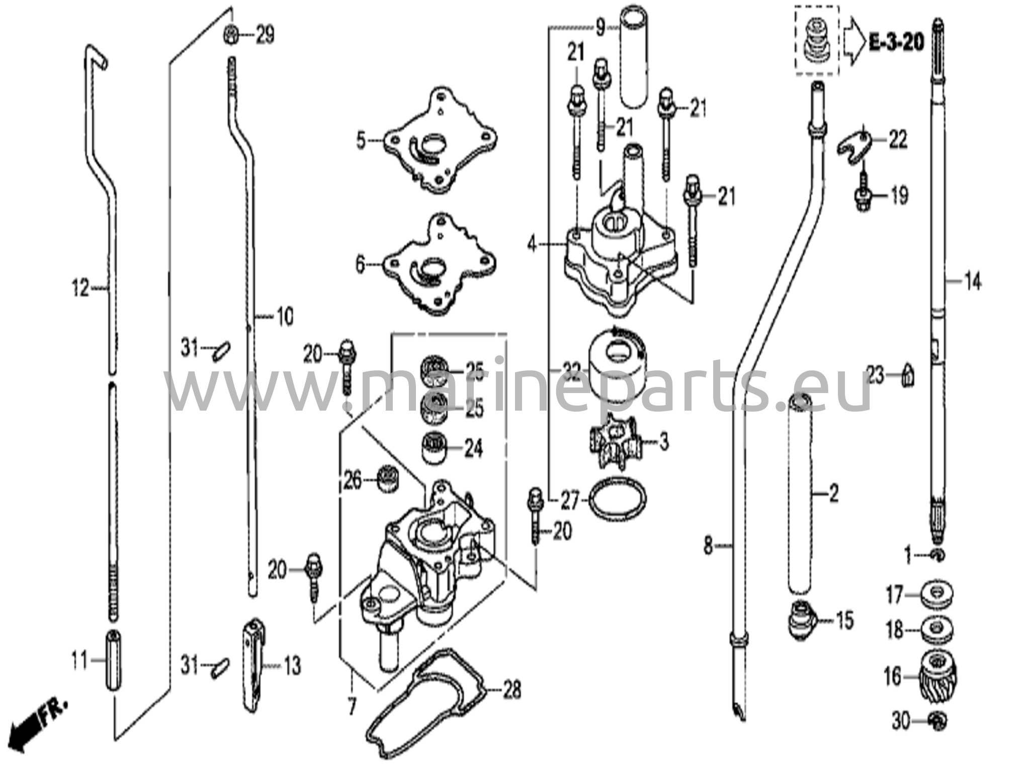 Water pump/vertical shaft (L, S size)