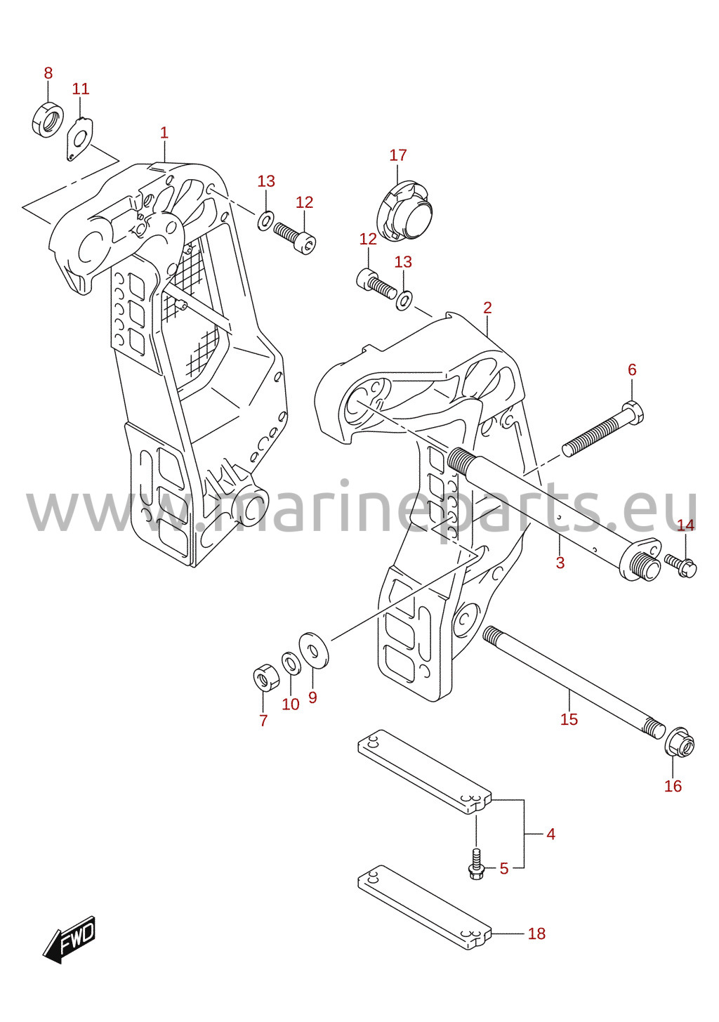 Clamp bracket (DF100AT)