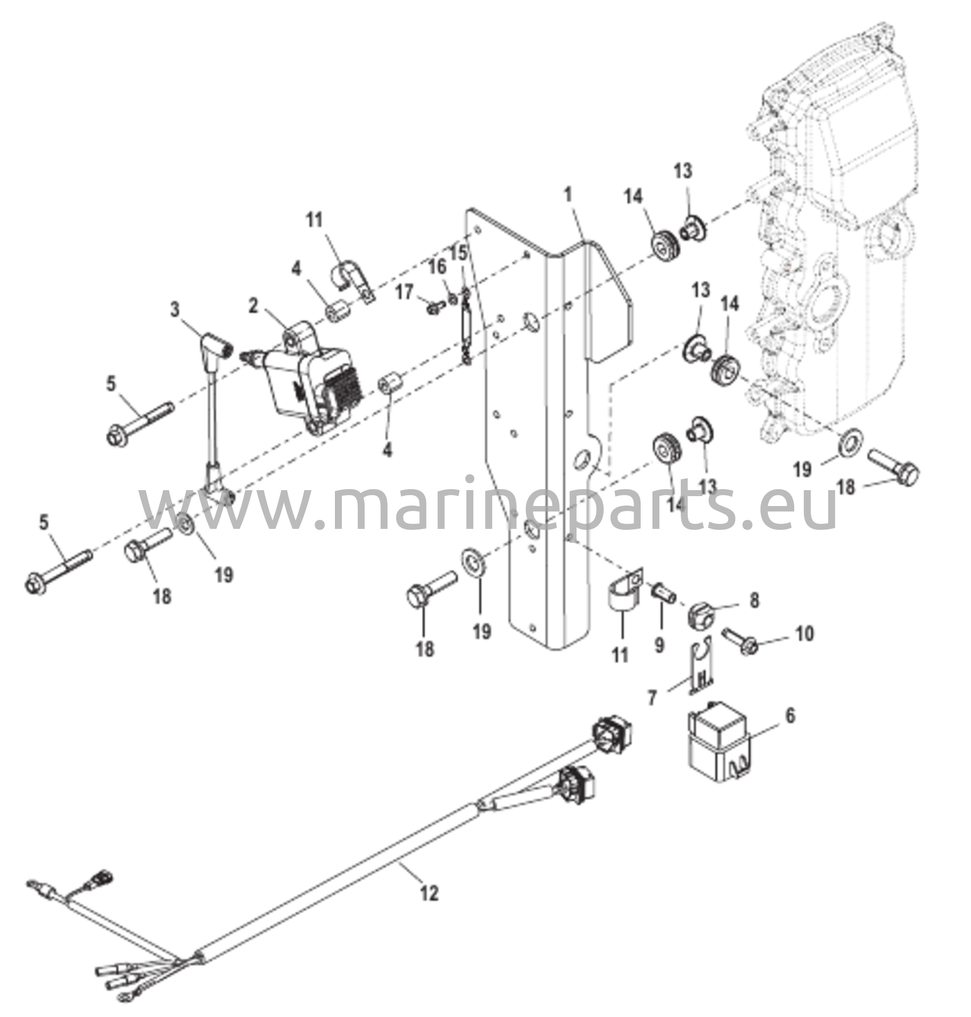 Sytytyspuolan kiinnitys