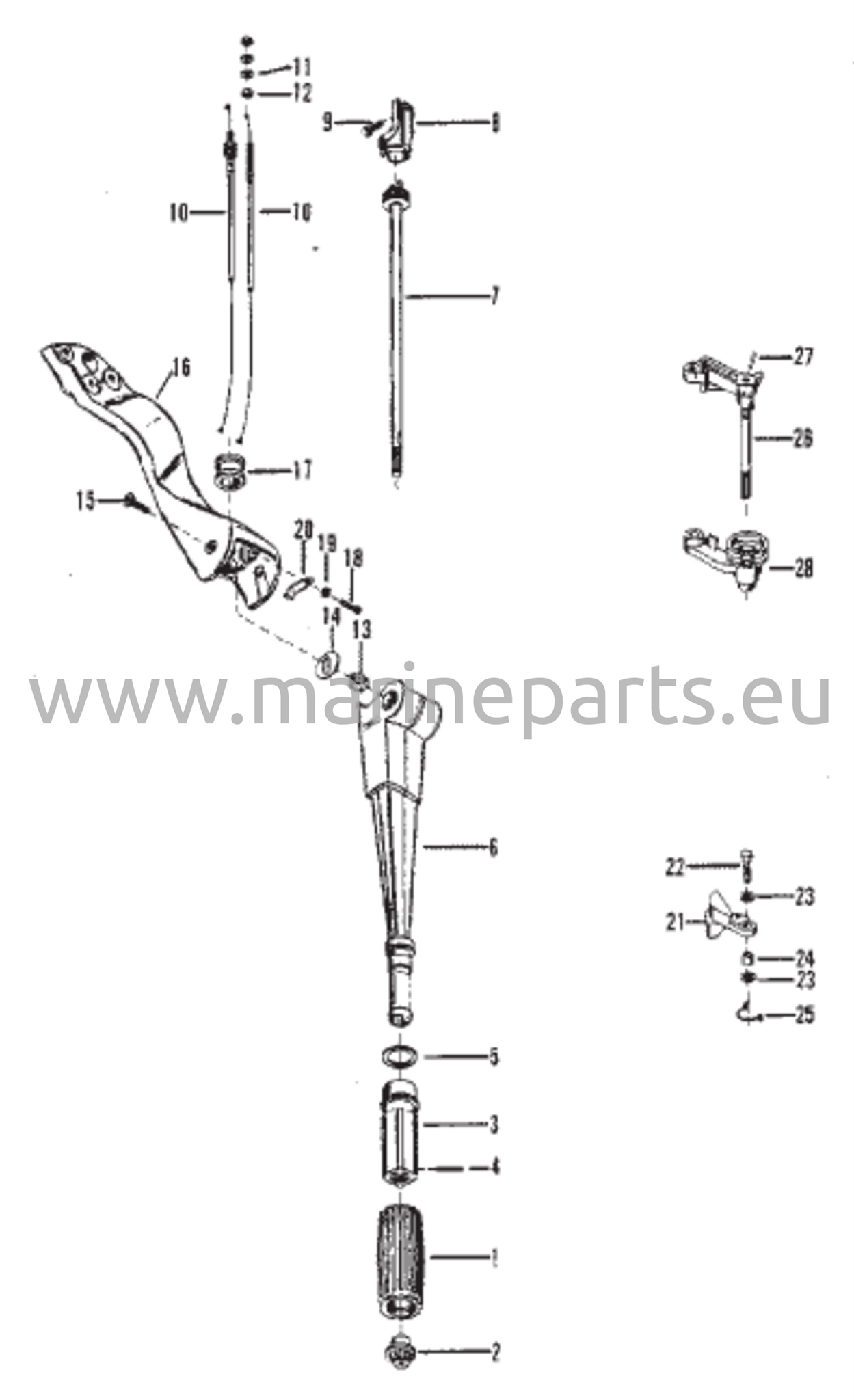 Steering Handle and Throttle Linkage 