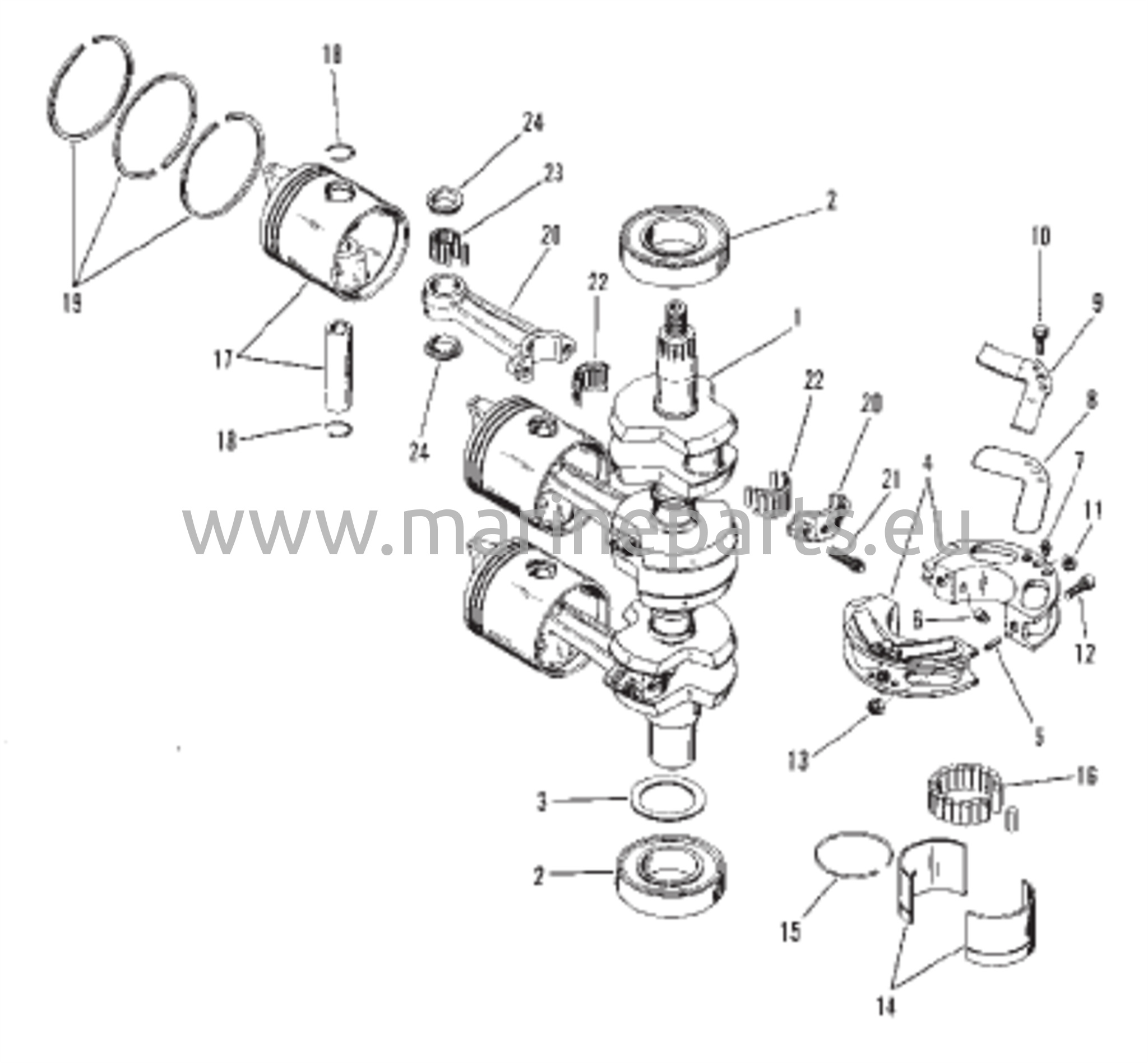 Kampiakseli, männät ja yhdysvarret
