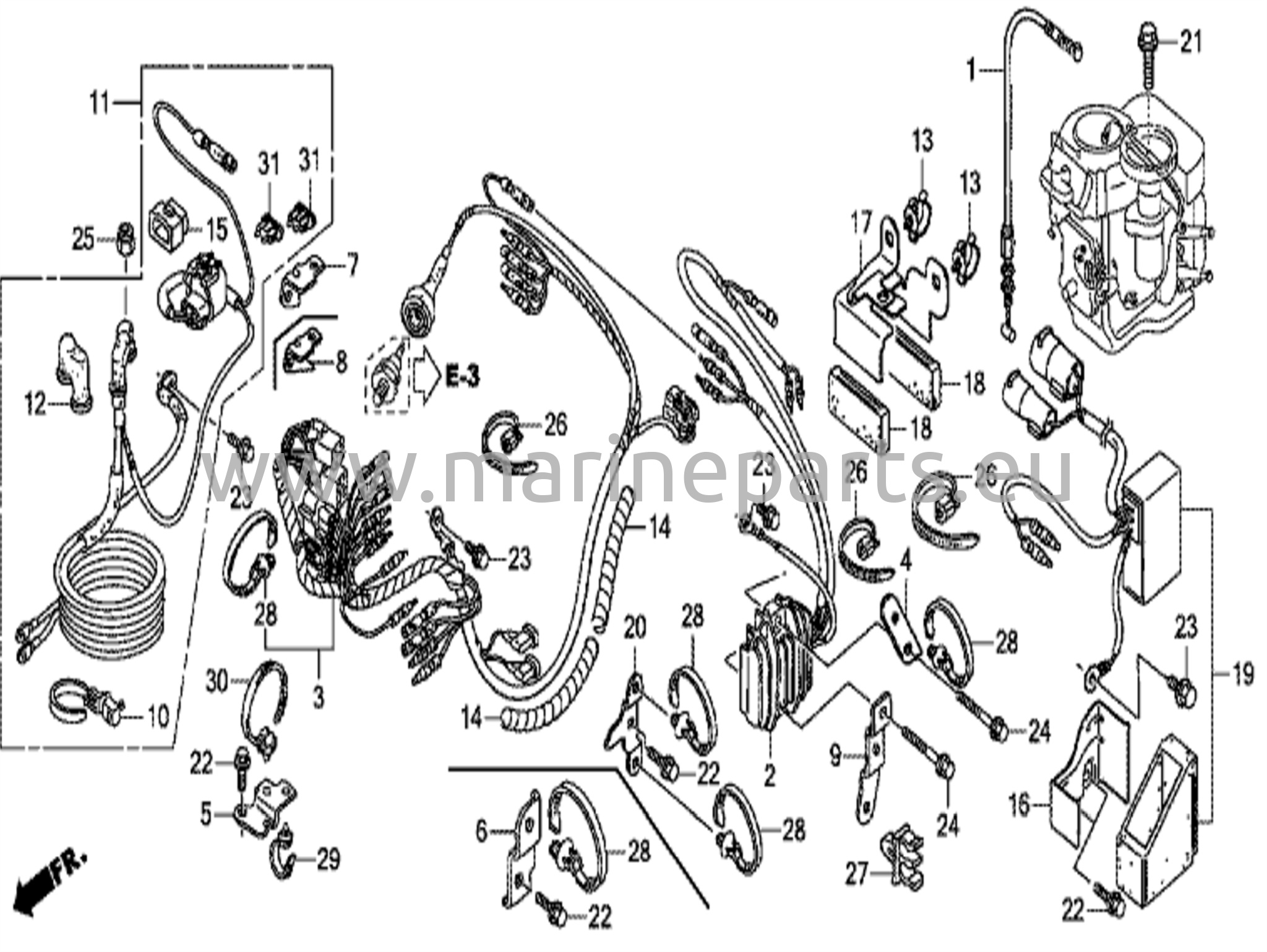 Wire harness/regulator/starter cable (2)