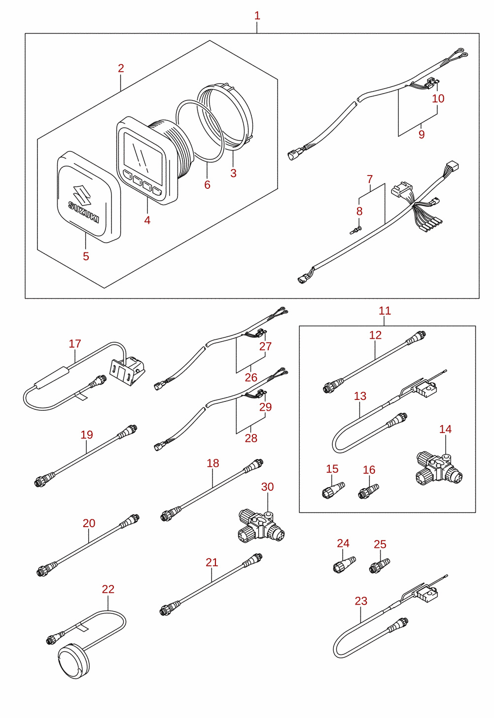 Multi function gauge (DF50AVT, DF60A, DF60AVT) (optional)