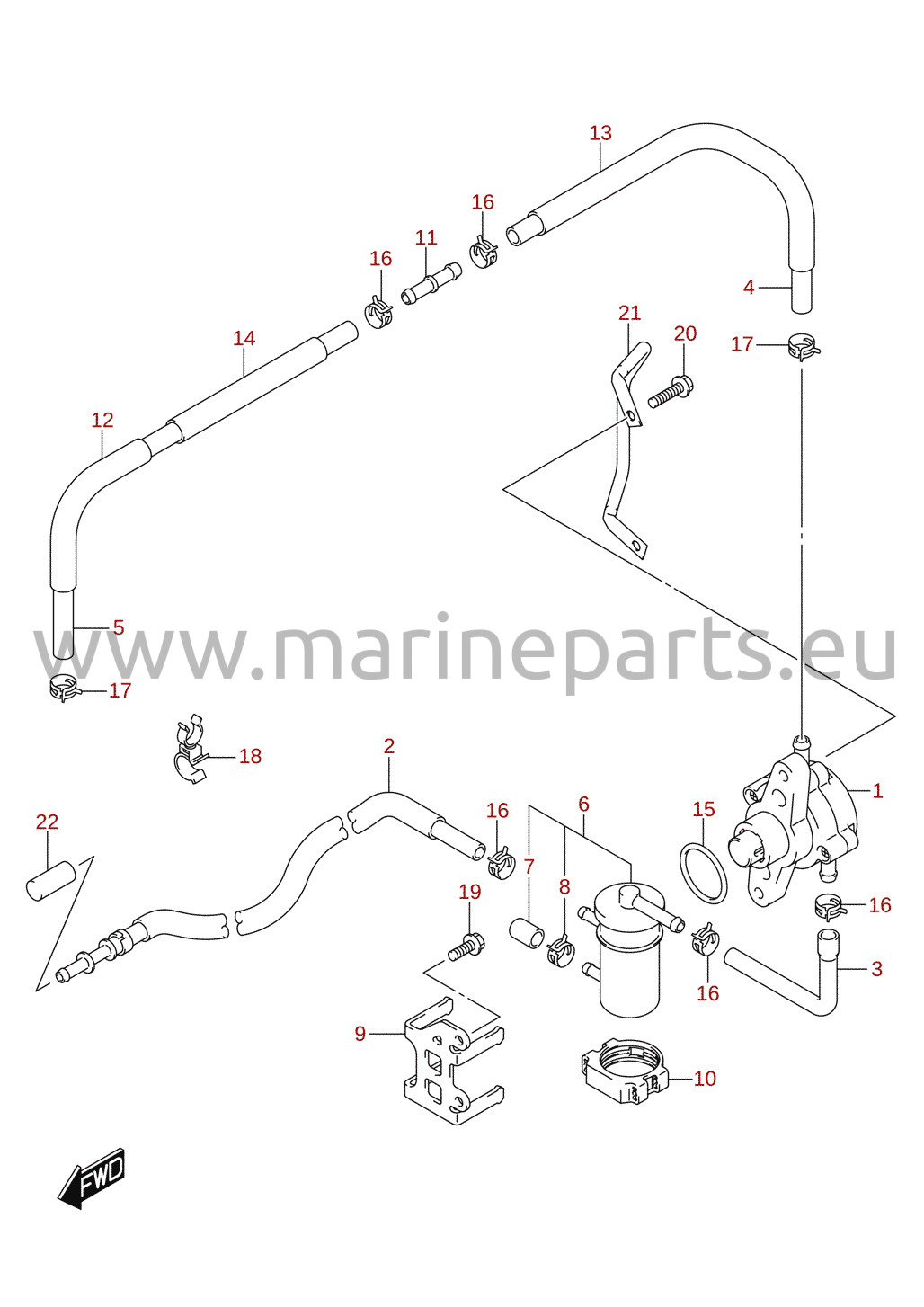 Pompe à carburant (DF150TG, DF150Z)