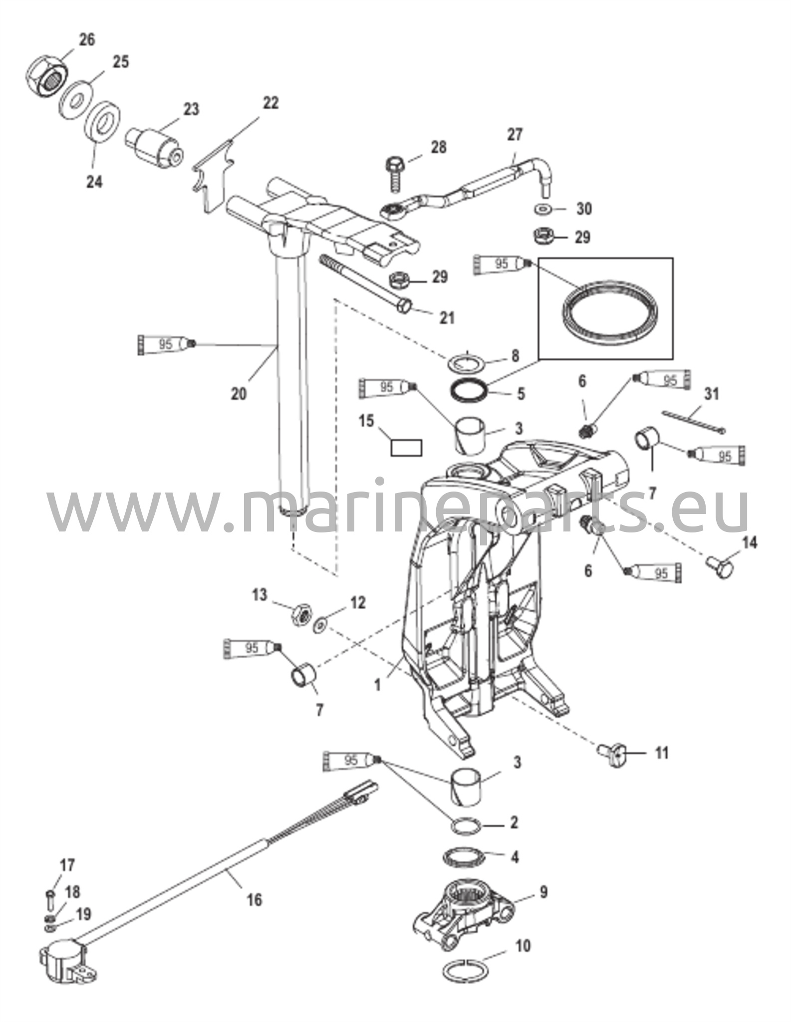 Swivel Bracket and Steering Arm 