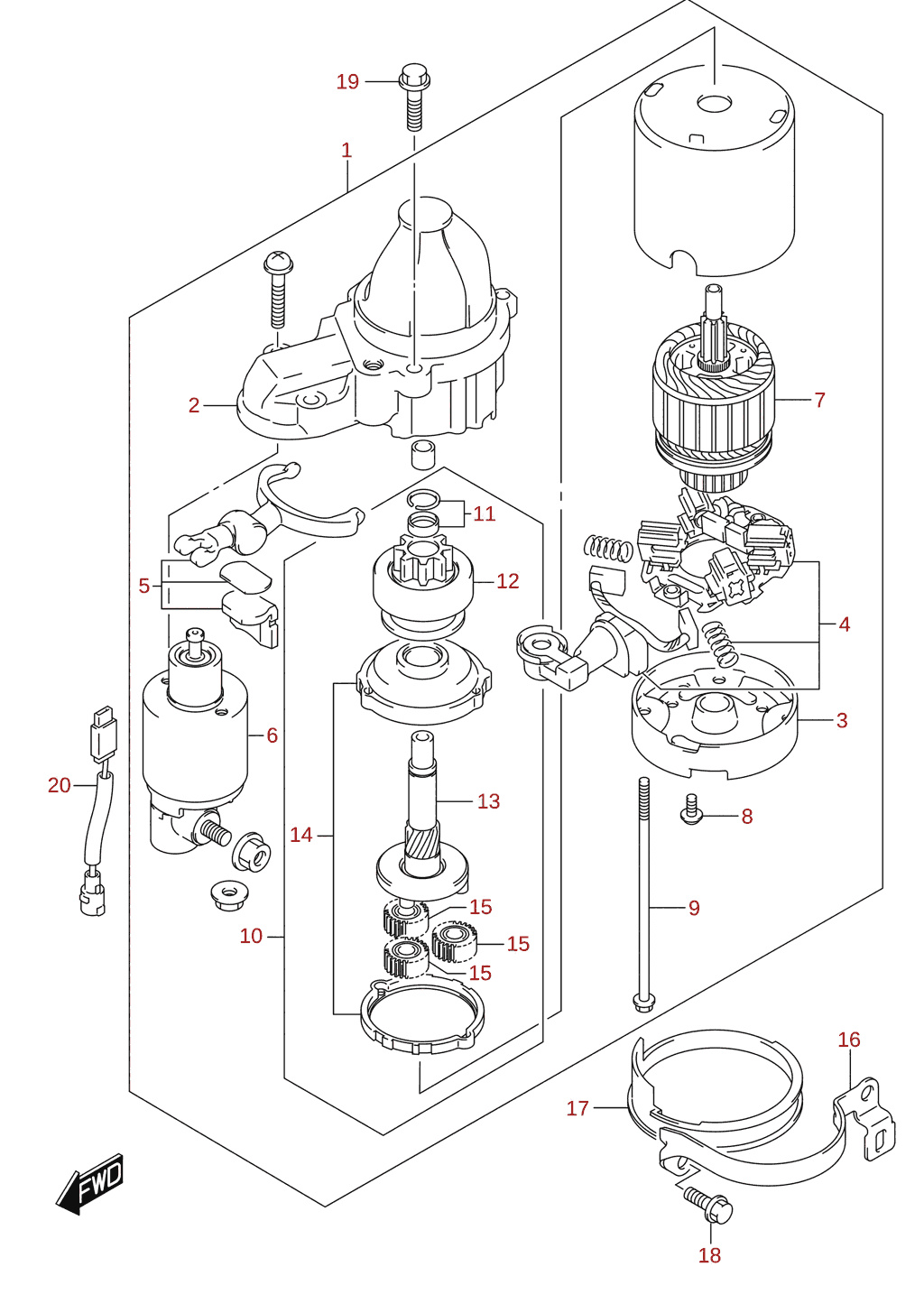 Starting motor
