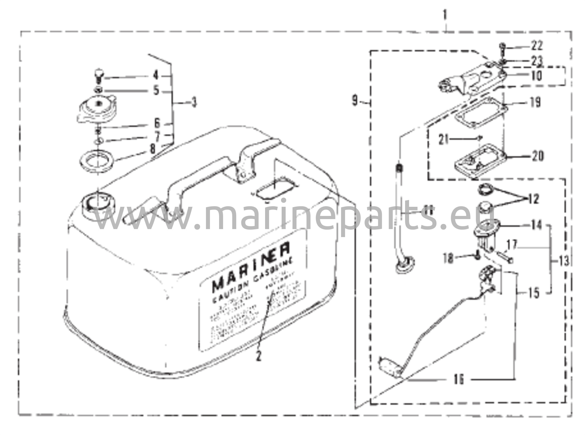 Polttoainesäiliö (ei alkuperäinen varuste)